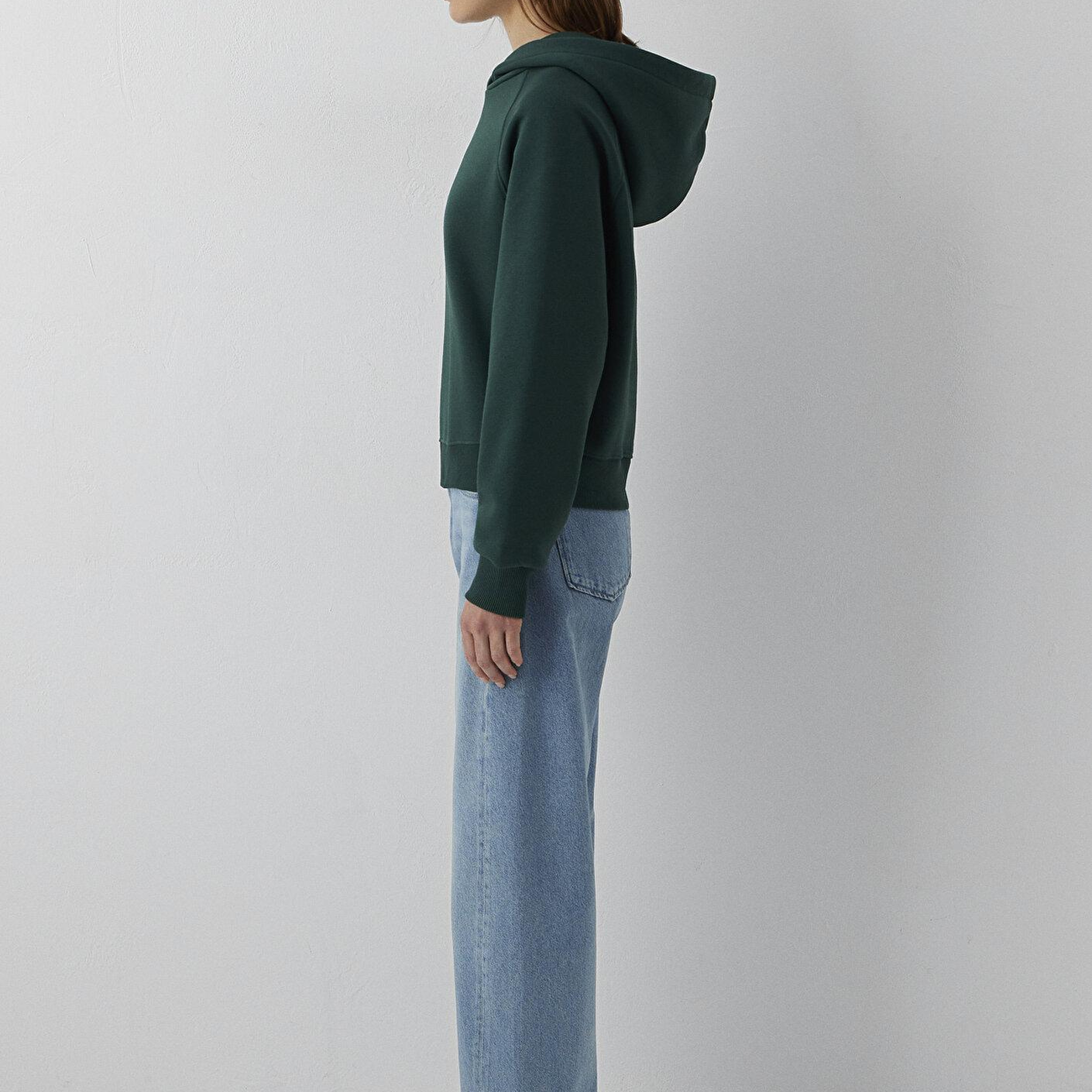 Mavi Kapüşonlu Yeşil Sweatshirt 1S10577-71538