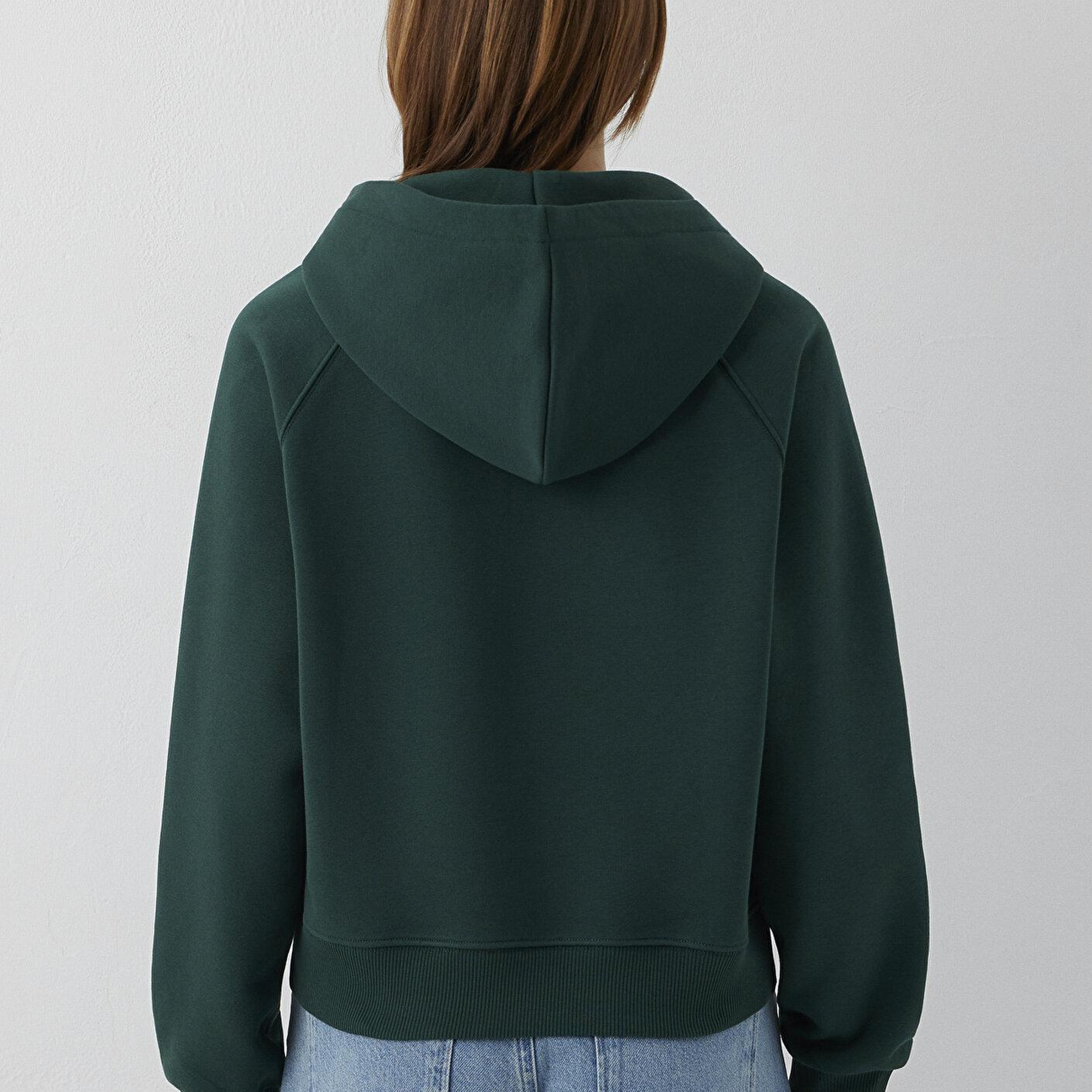 Mavi Kapüşonlu Yeşil Sweatshirt 1S10577-71538