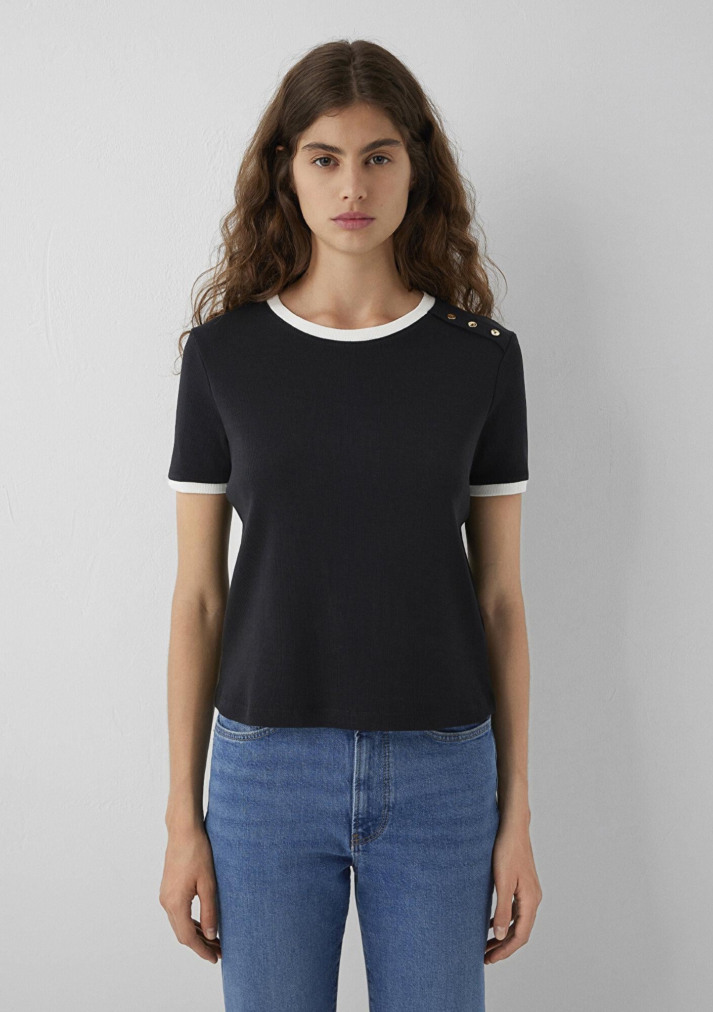Mavi Siyah Tişört Regular Fit / Normal Kesim 1614124-900