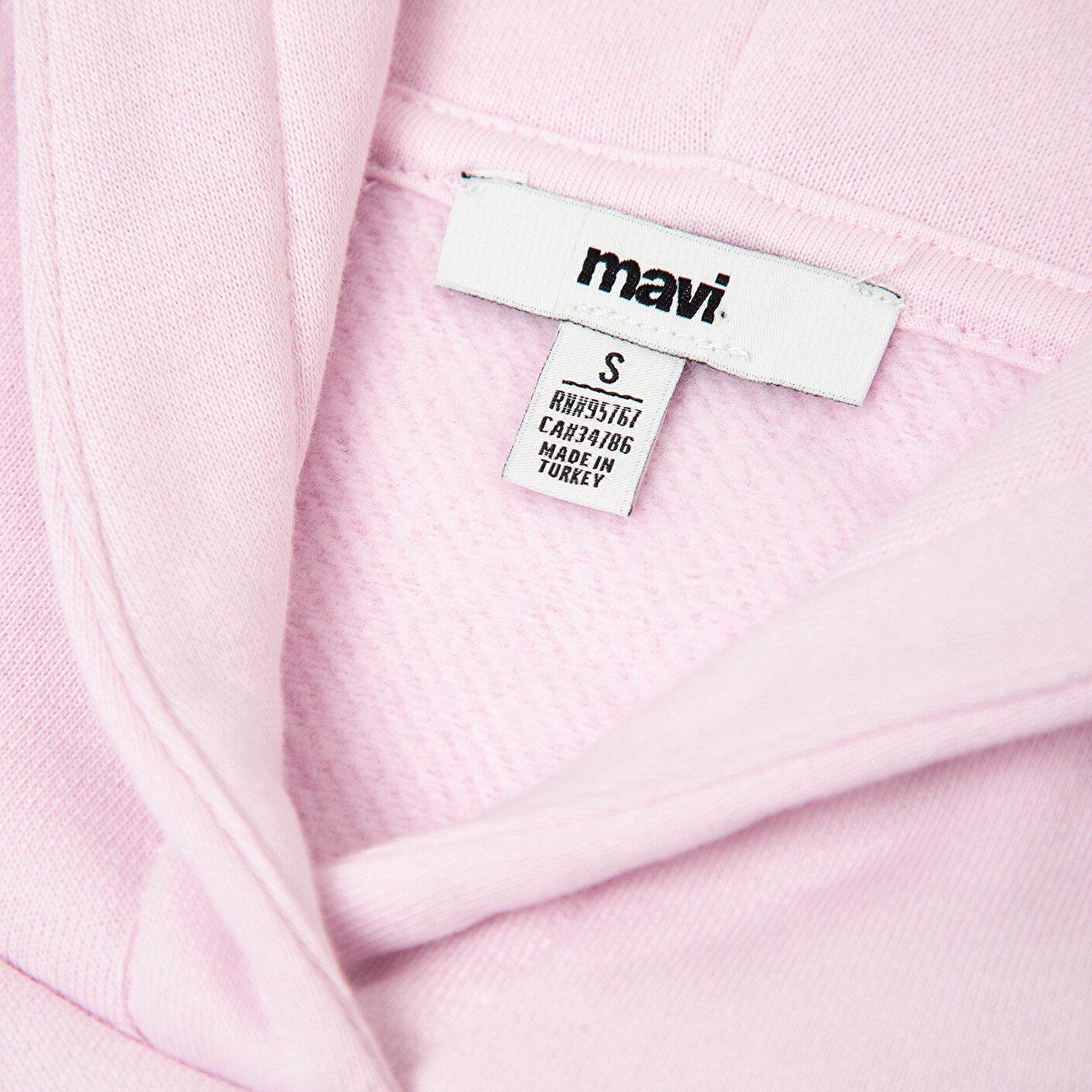Mavi Kapüşonlu Pembe Sweatshirt 1S10577-71006