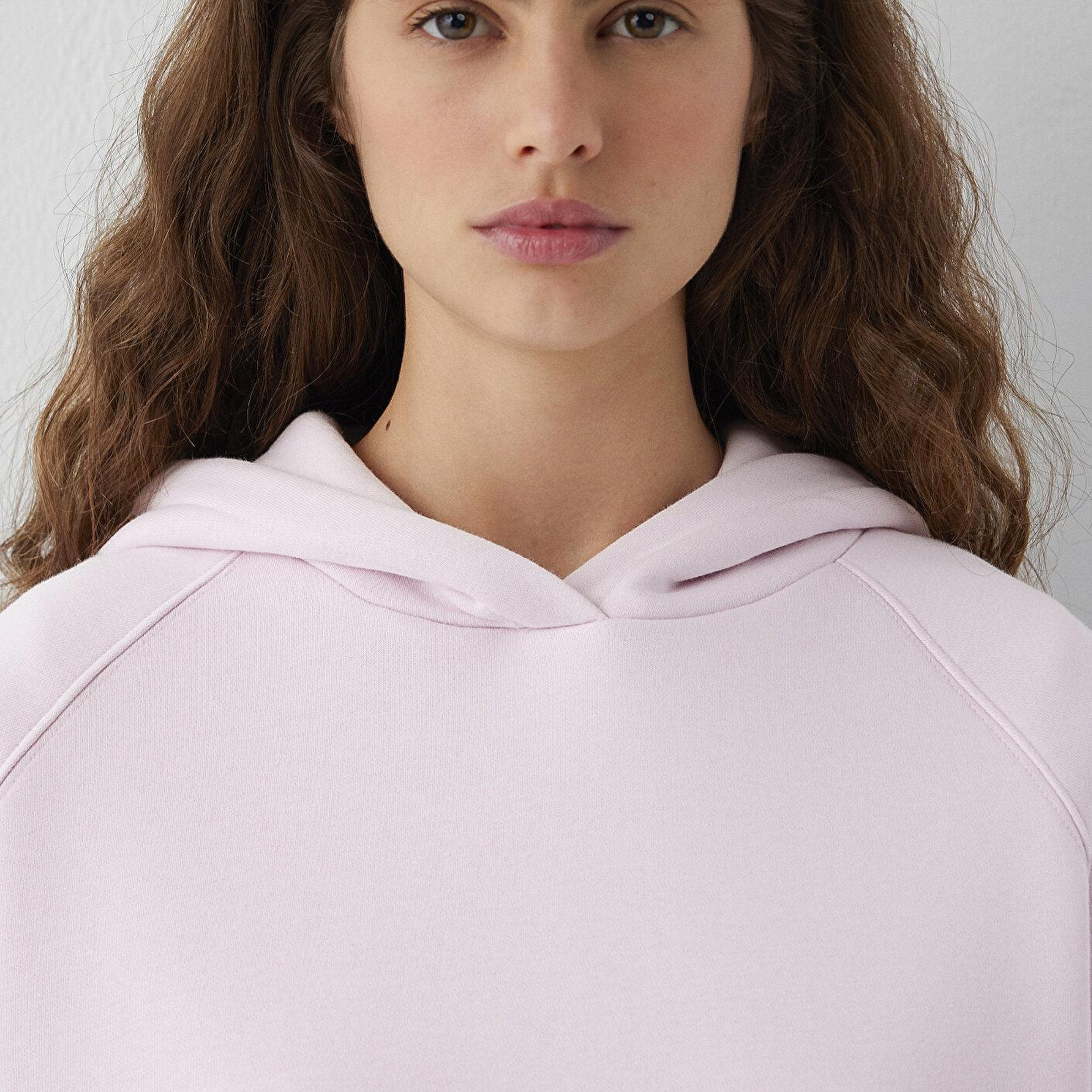 Mavi Kapüşonlu Pembe Sweatshirt 1S10577-71006