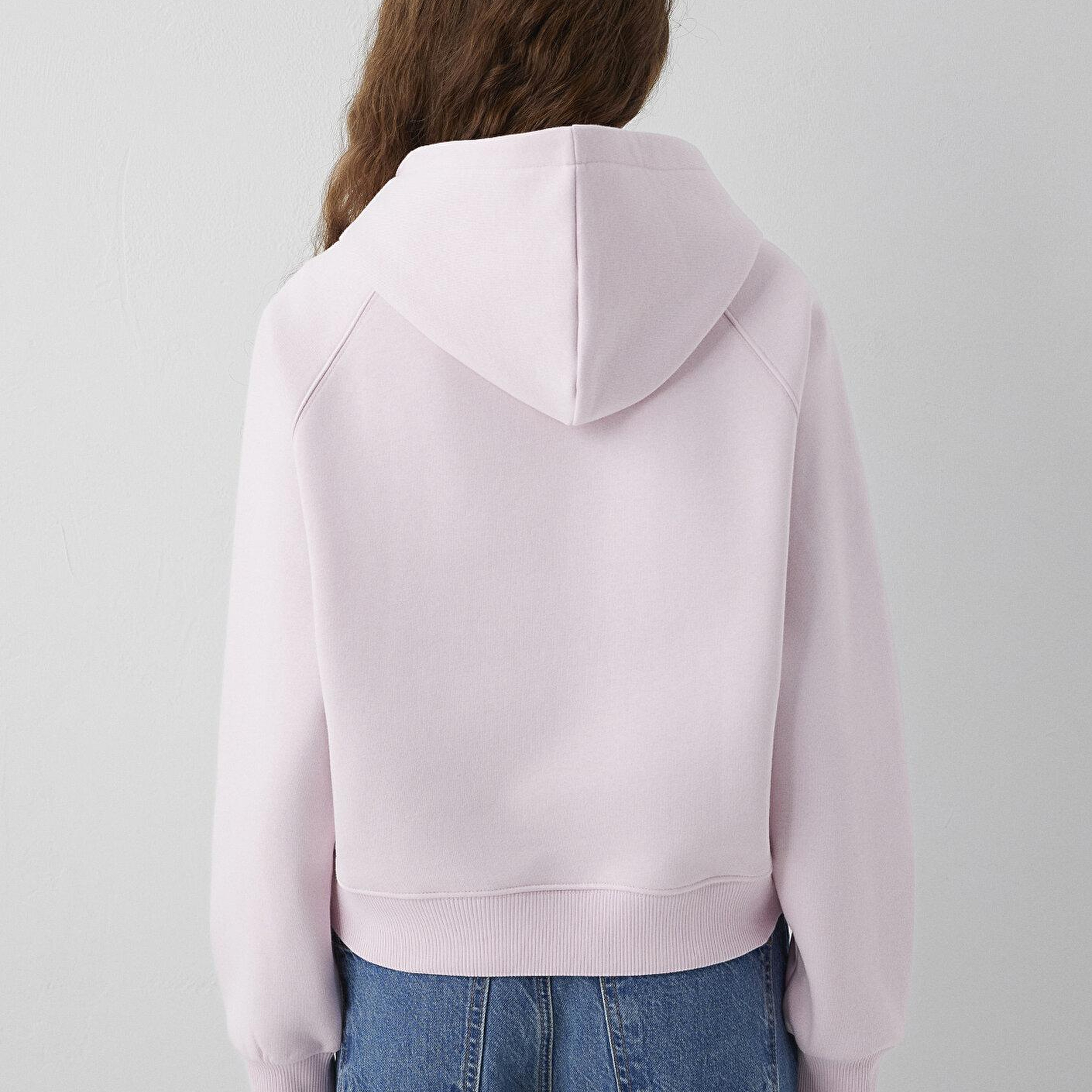 Mavi Kapüşonlu Pembe Sweatshirt 1S10577-71006