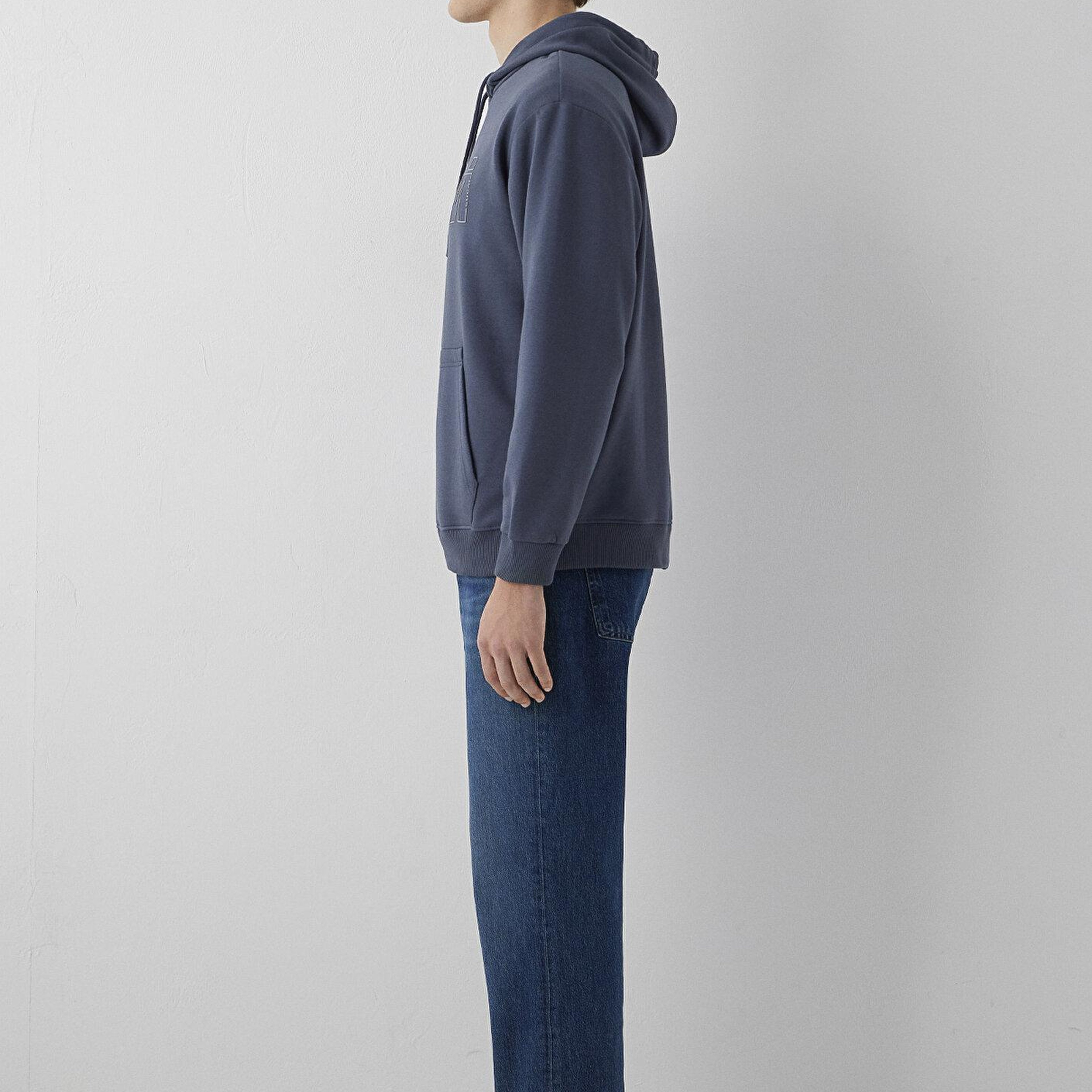 Mavi Kapüşonlu Antrasit Sweatshirt 0S10196-70759