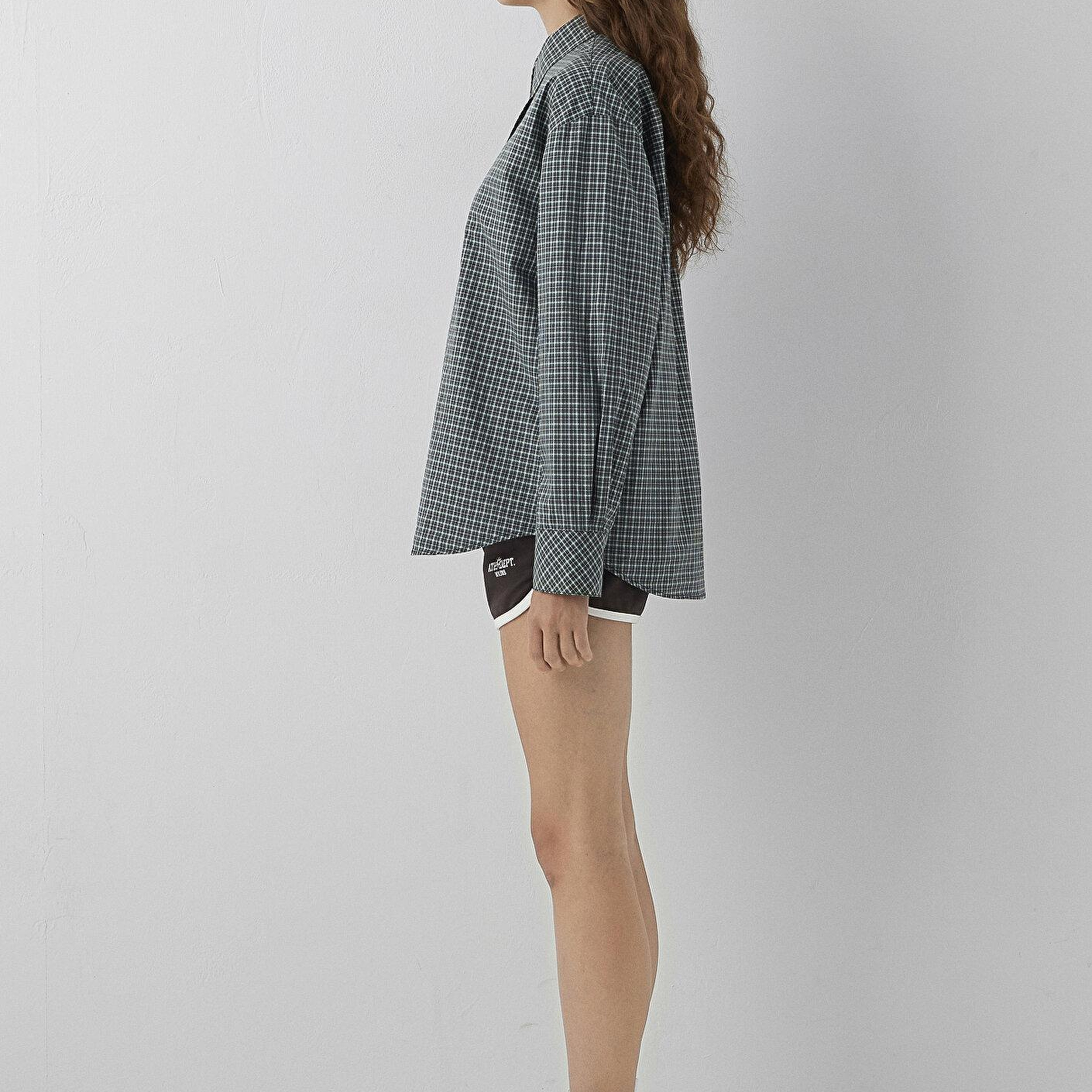 Mavi Kareli Gömlek Loose Fit / Bol Rahat Kesim 1211565-83714