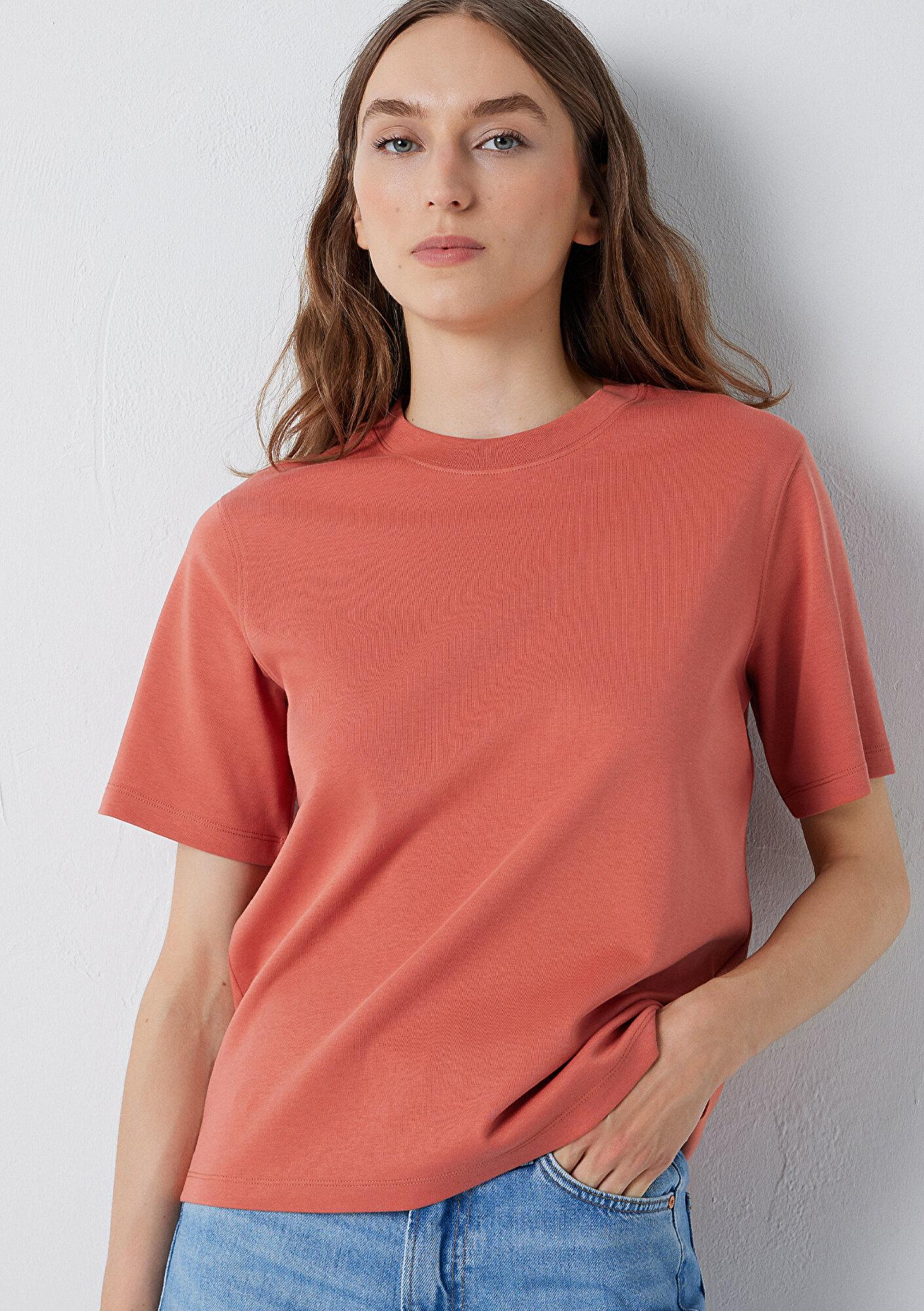 Mavi Kırmızı Basic Tişört Loose Fit / Bol Rahat Kesim 1613820-70444