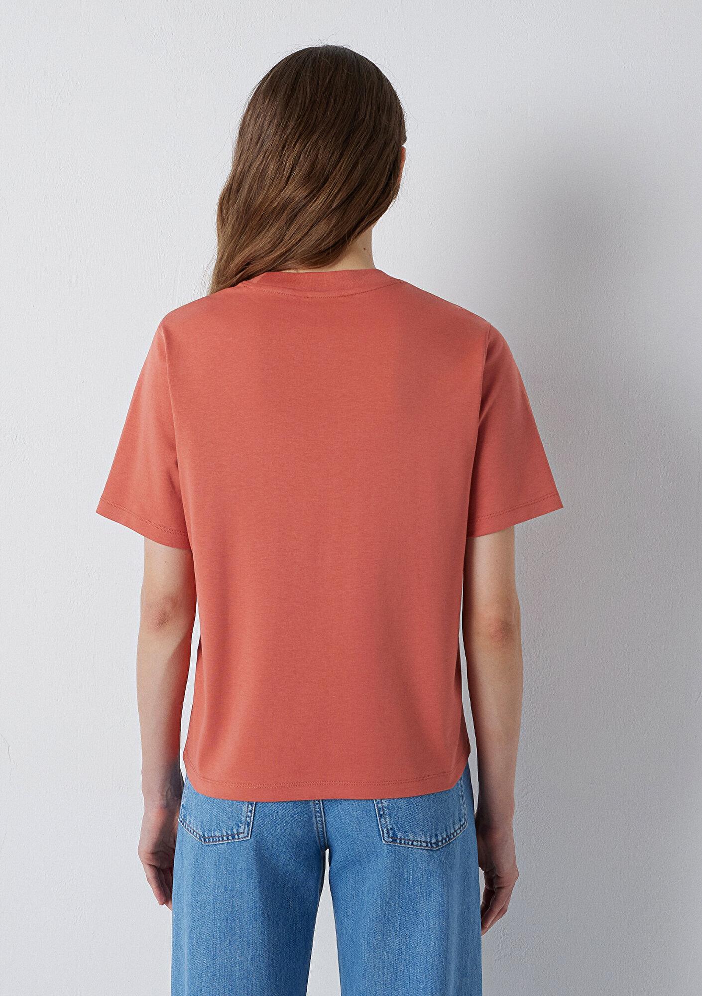 Mavi Kırmızı Basic Tişört Loose Fit / Bol Rahat Kesim 1613820-70444