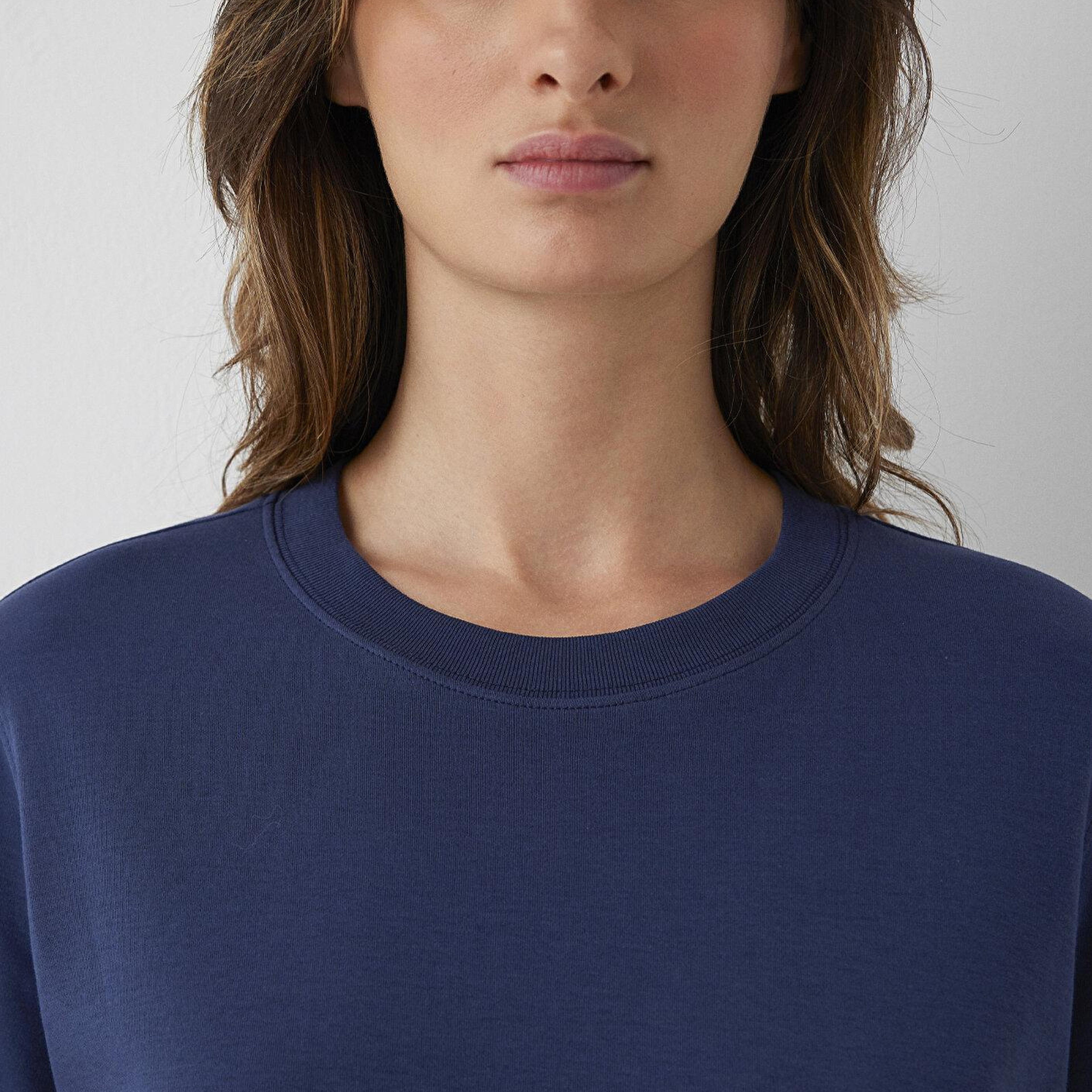 Mavi Lacivert Basic Tişört Loose Fit / Bol Rahat Kesim 1613820-70487