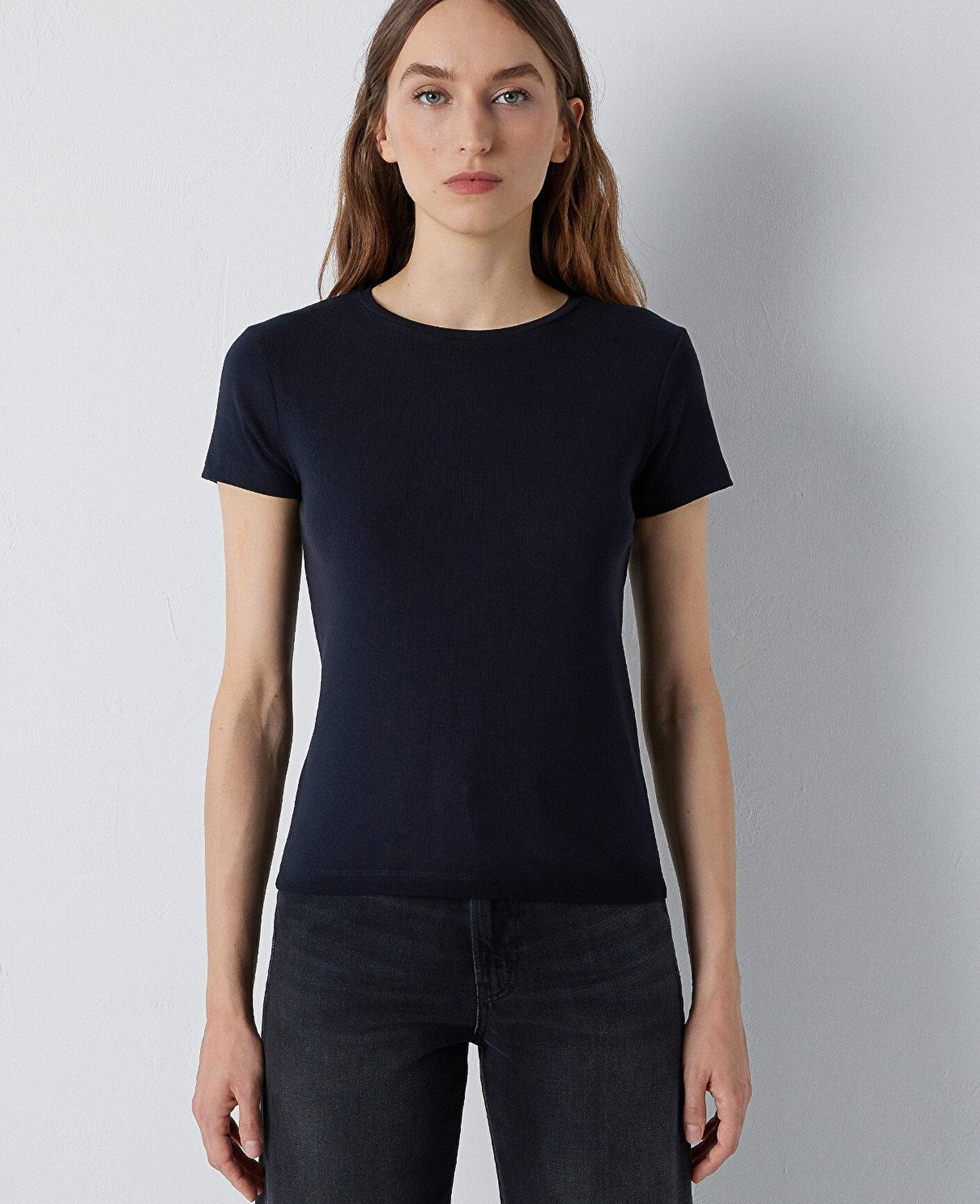 Mavi Siyah Basic Tişört Slim Fit / Dar Kesim 1612904-900