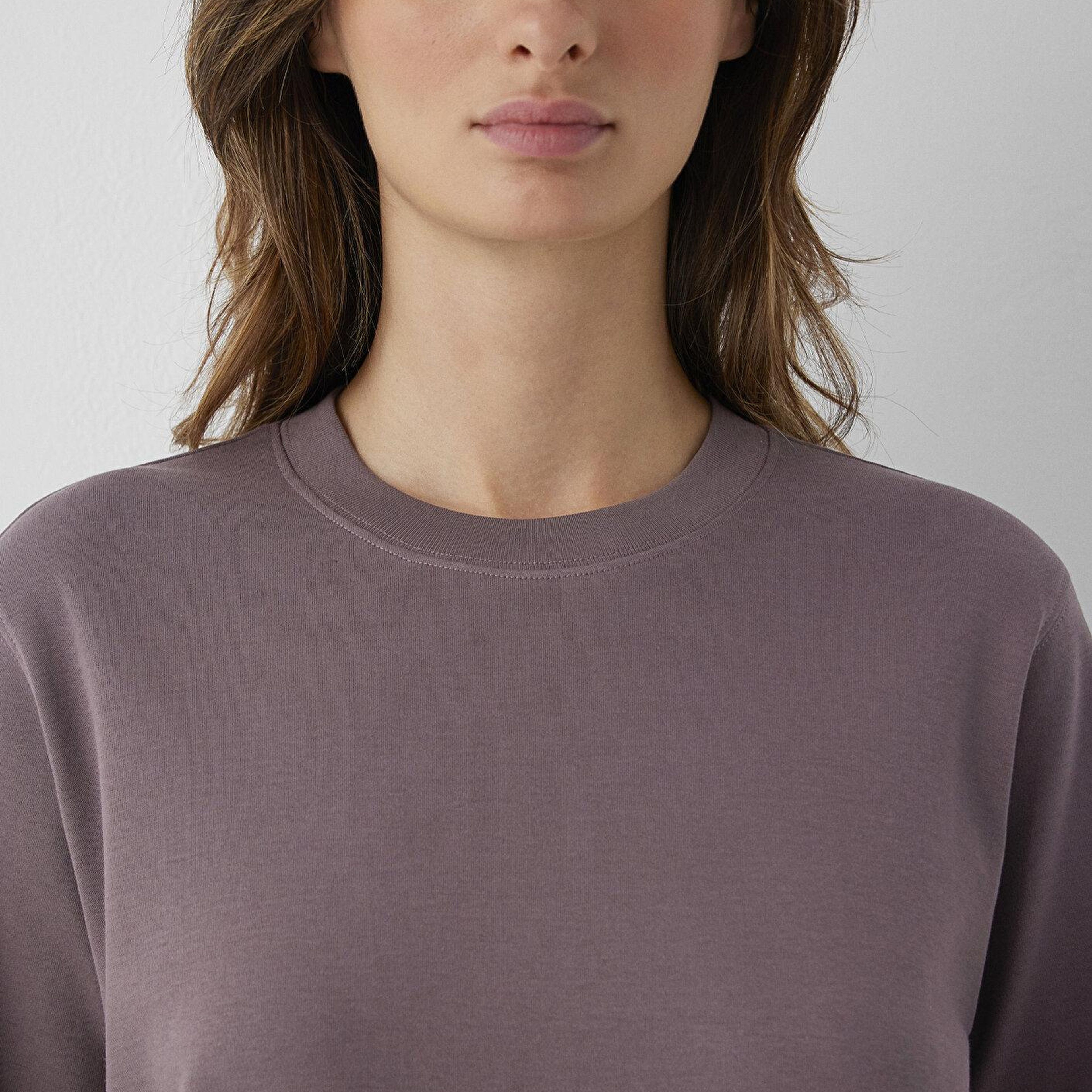 Mavi Mor Basic Tişört Loose Fit / Bol Rahat Kesim 1613820-91646