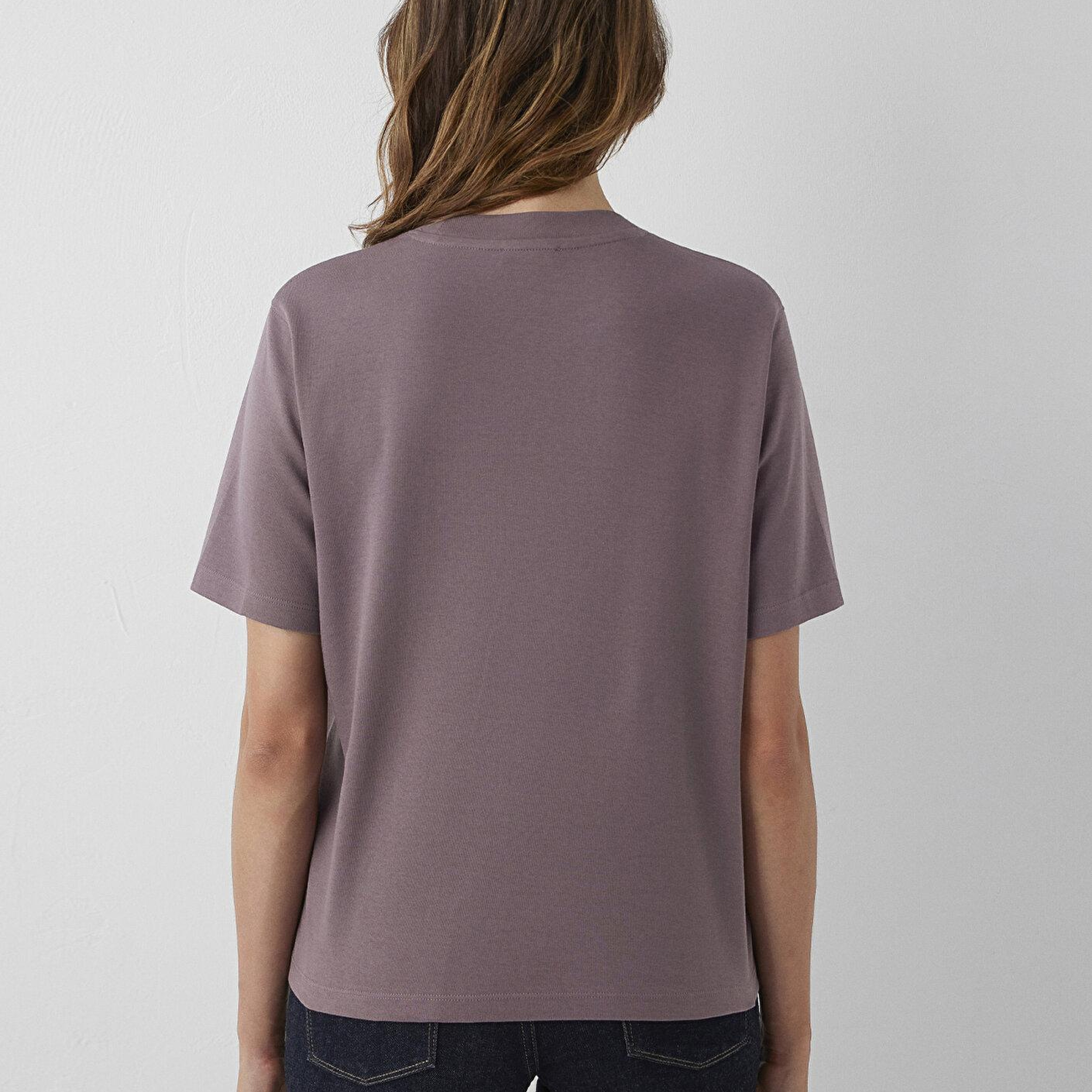 Mavi Mor Basic Tişört Loose Fit / Bol Rahat Kesim 1613820-91646