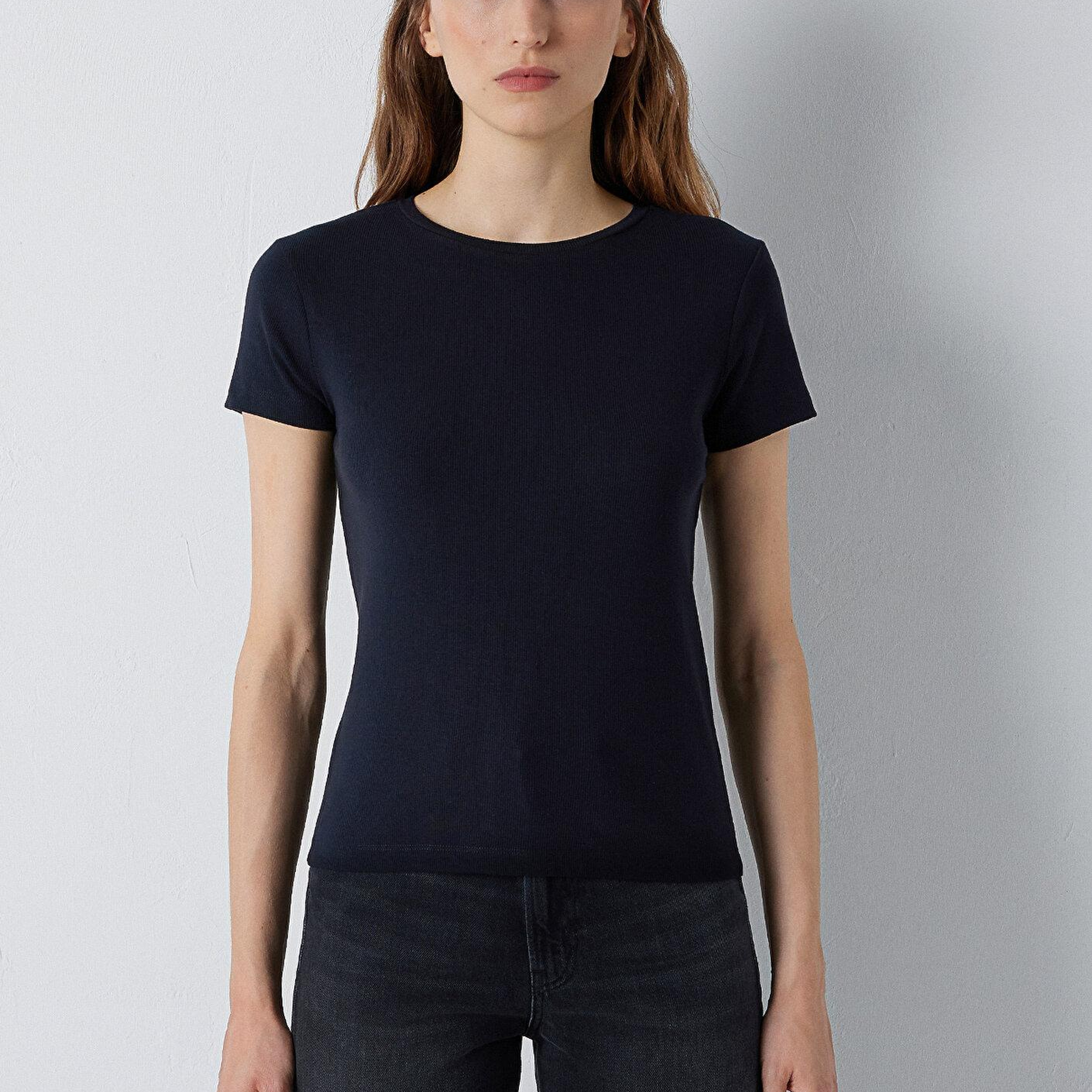 Mavi Siyah Basic Tişört Slim Fit / Dar Kesim 1612904-900
