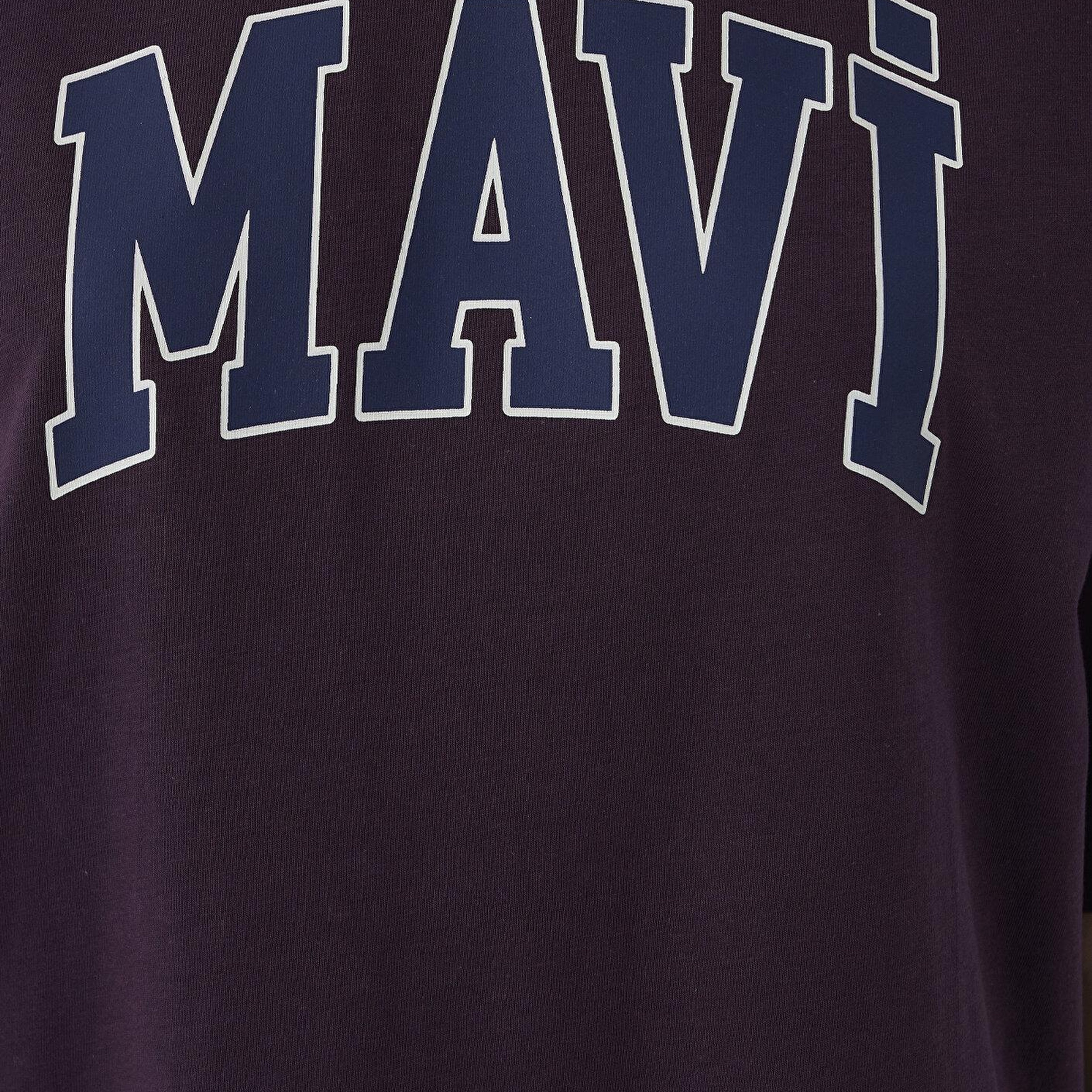 Mavi Mavi Logo Baskılı Mor Tişört Oversize / Geniş Kesim 1600843-70635