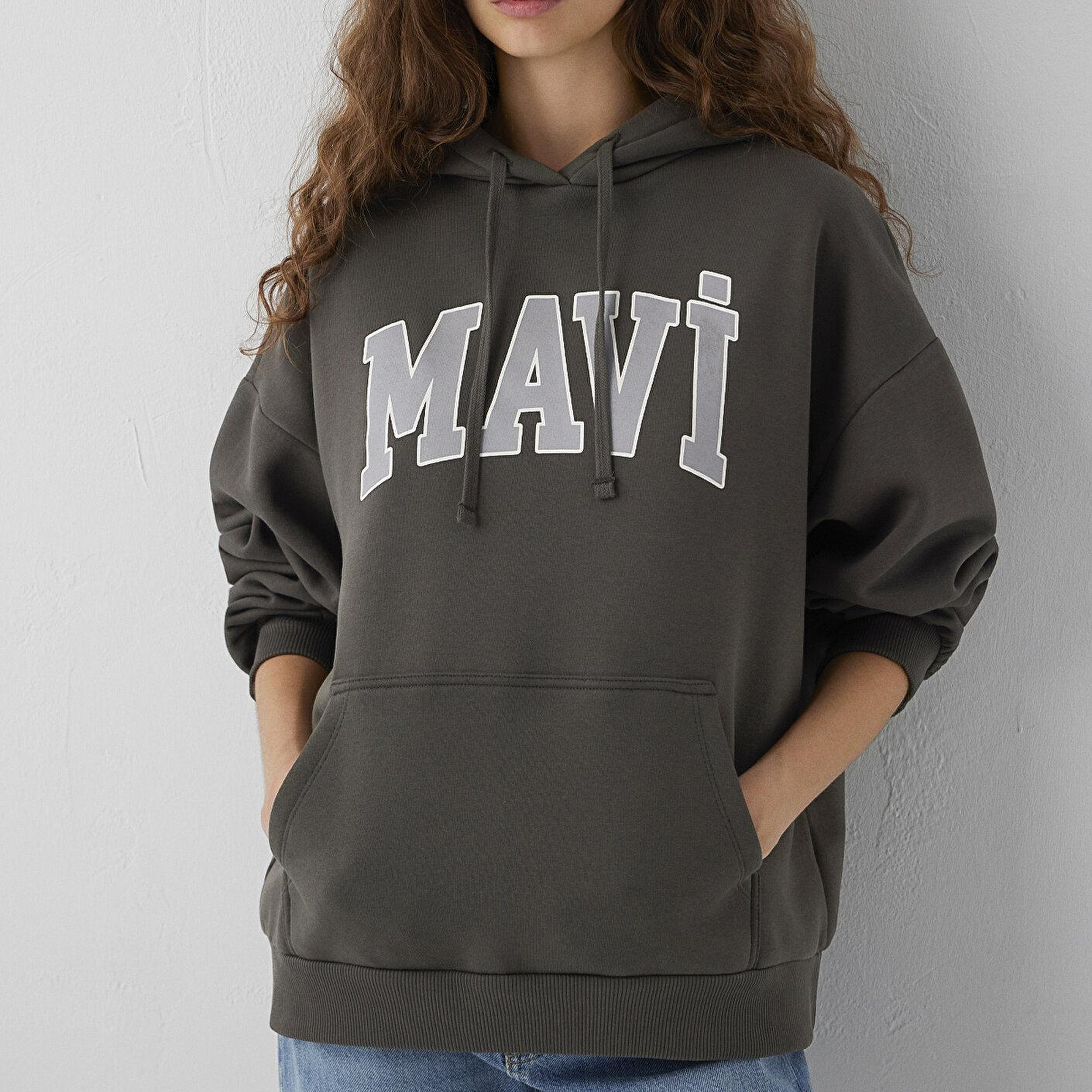 Mavi Kapüşonlu Yeşil Sweatshirt 1600361-71598