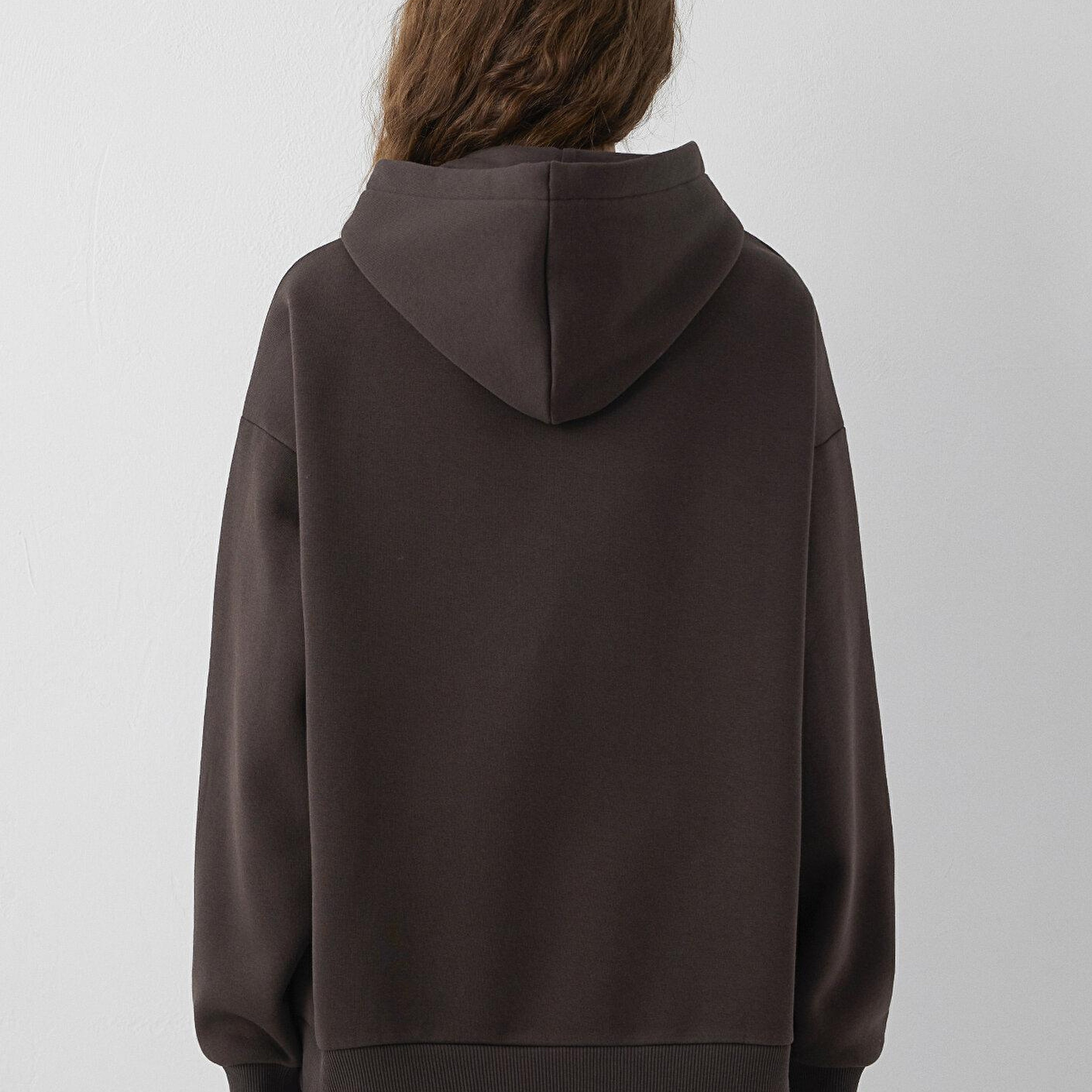 Mavi Mavi Logo Baskılı Kapüşonlu Kahverengi Sweatshirt 1600361-70240
