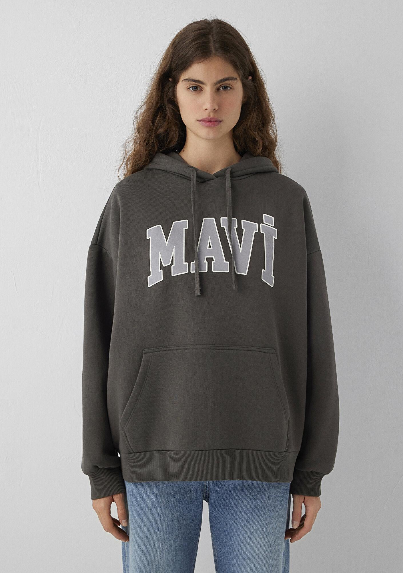 Mavi Kapüşonlu Yeşil Sweatshirt 1600361-71598