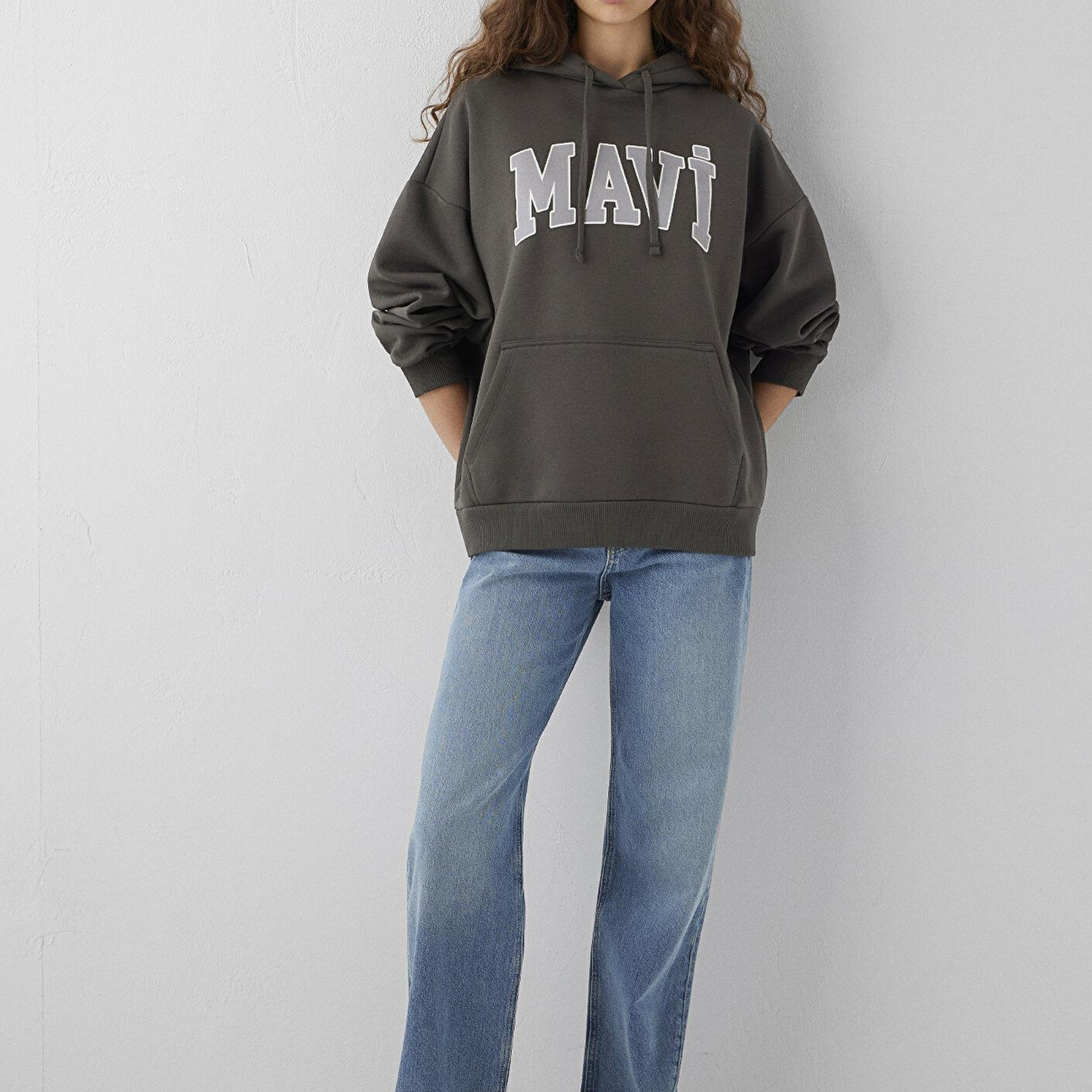 Mavi Kapüşonlu Yeşil Sweatshirt 1600361-71598
