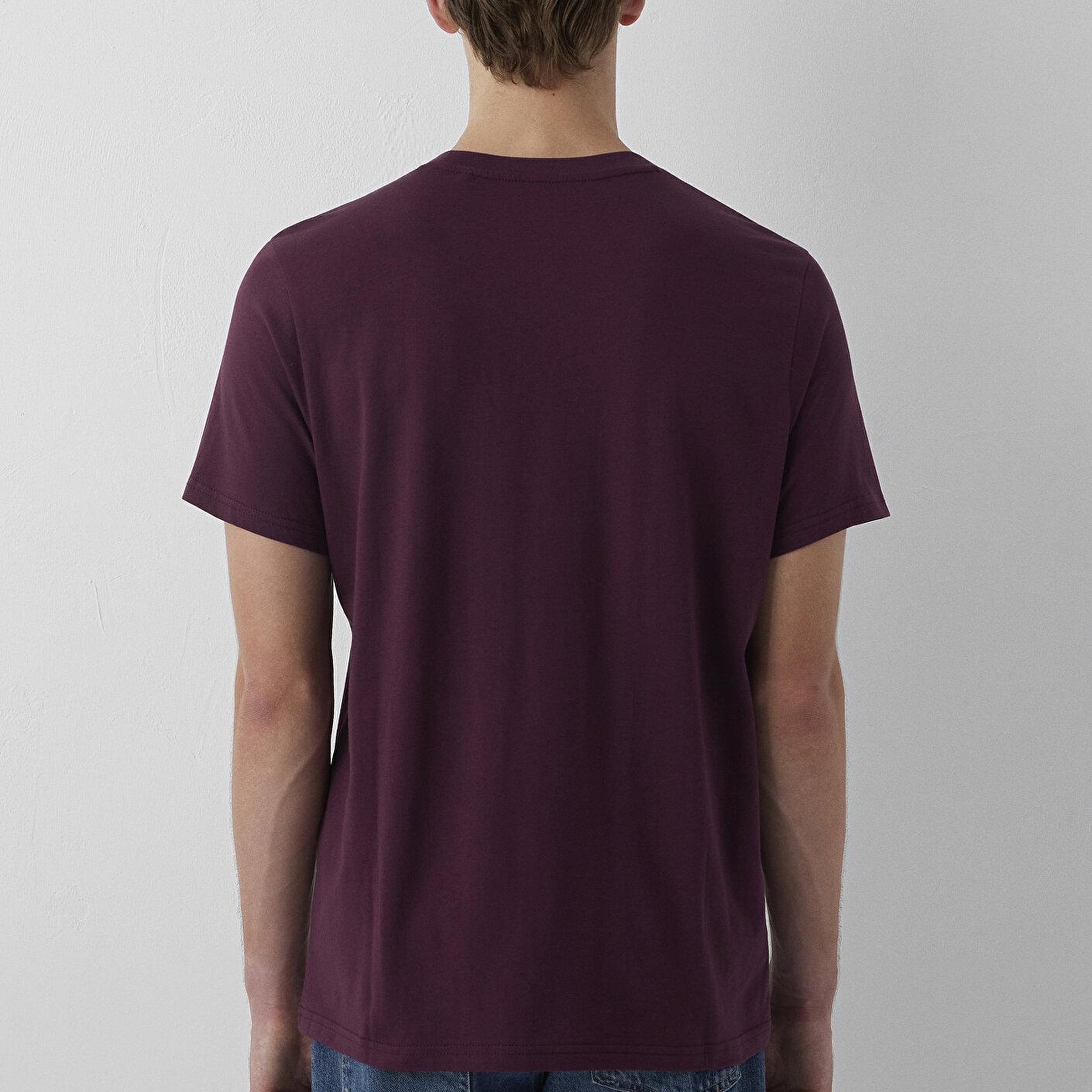Mavi Mavi Logo Baskılı Bordo Tişört Regular Fit / Normal Kesim 0611714-70434