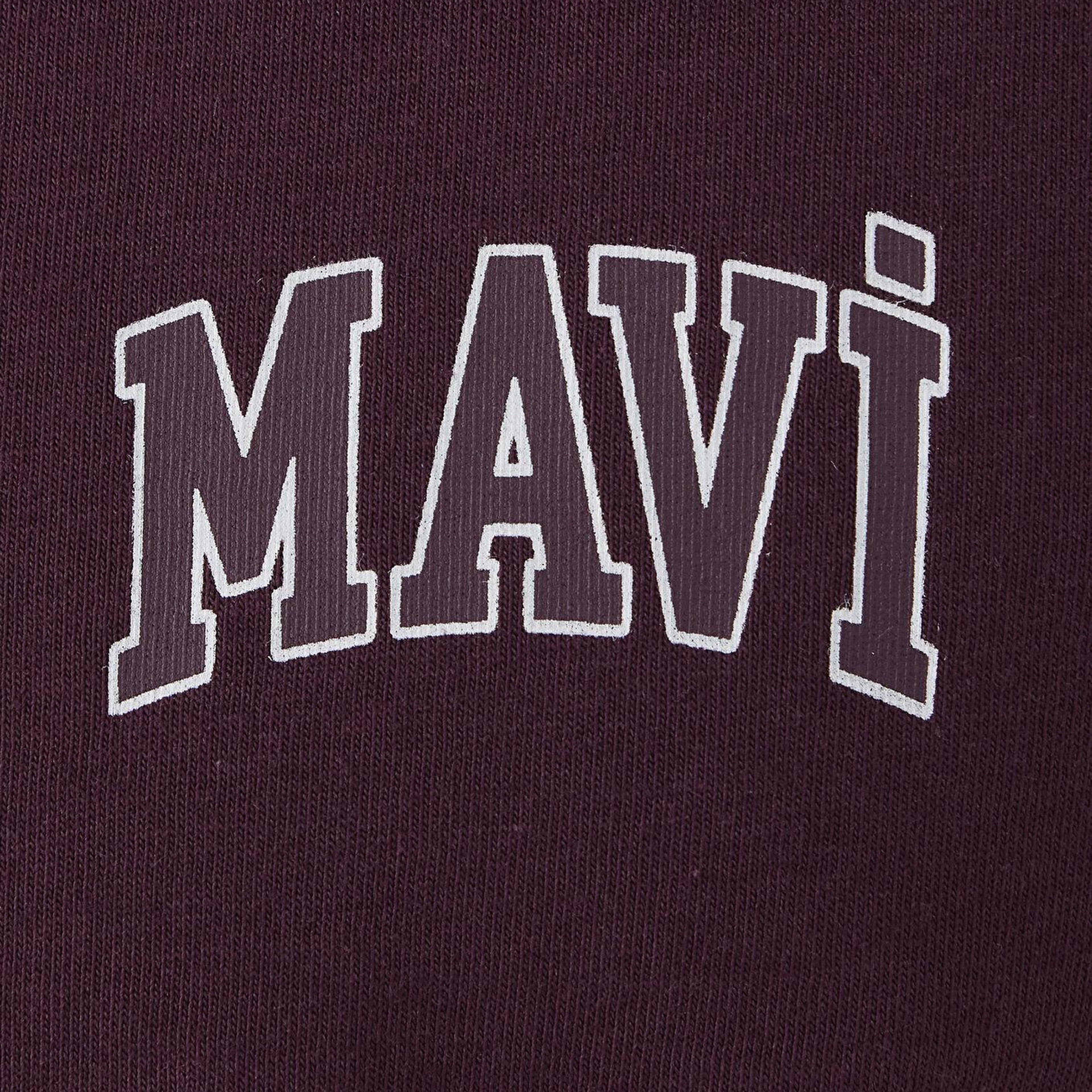 Mavi Mavi Logo Baskılı Bordo Tişört Regular Fit / Normal Kesim 0611714-70434