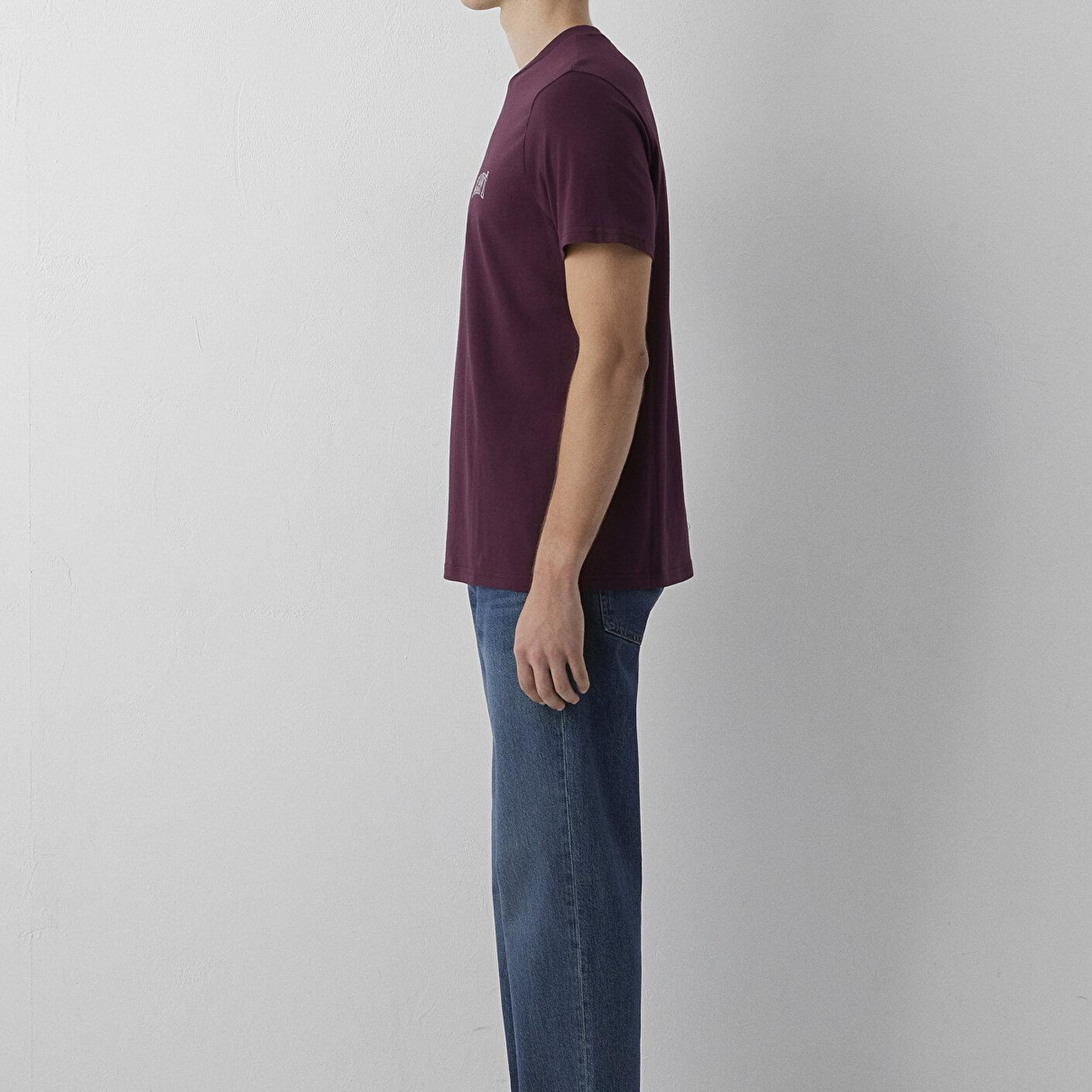 Mavi Mavi Logo Baskılı Bordo Tişört Regular Fit / Normal Kesim 0611714-70434