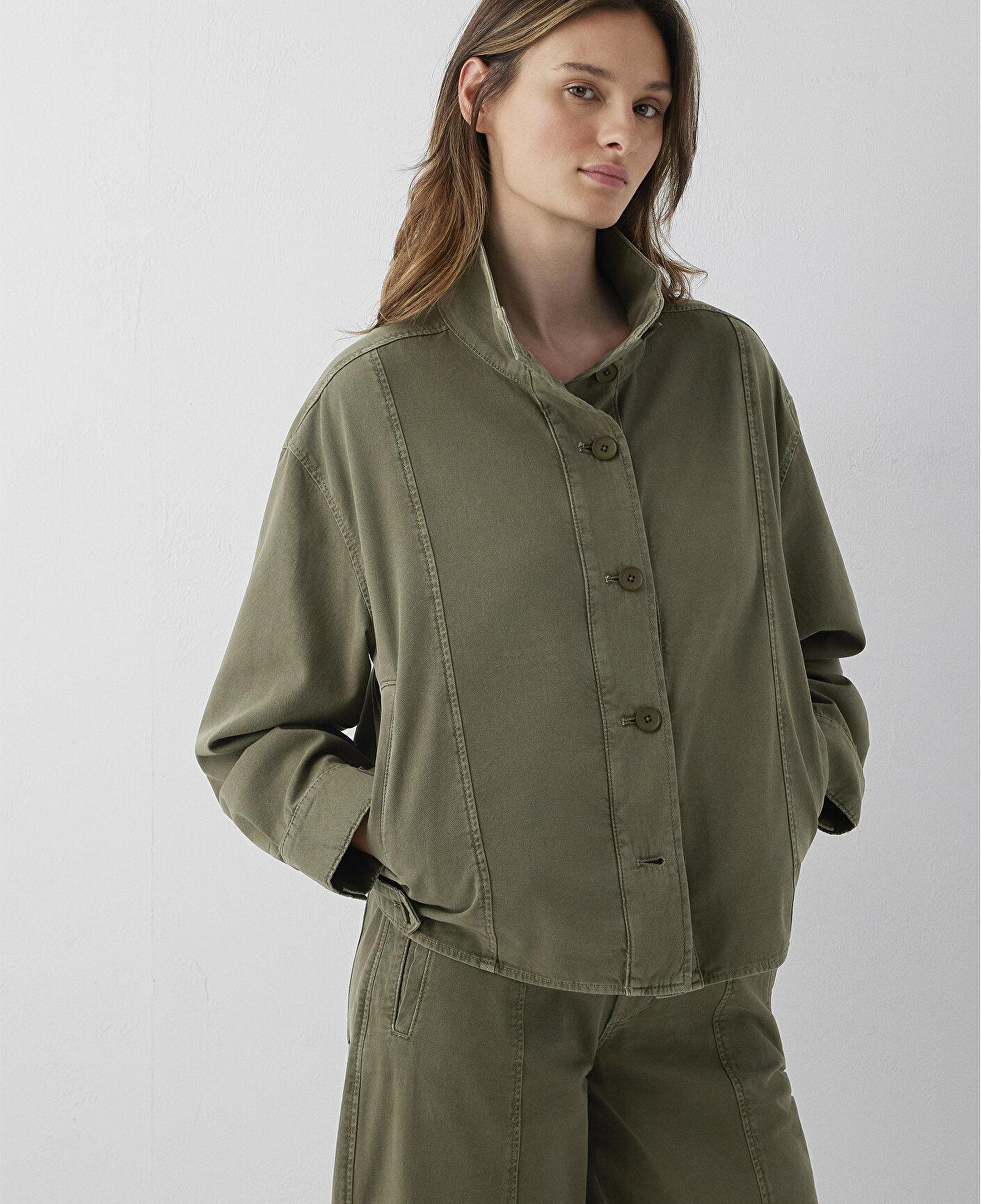 Mavi Yeşil Ceket Oversize / Geniş Kesim 1110922-71545