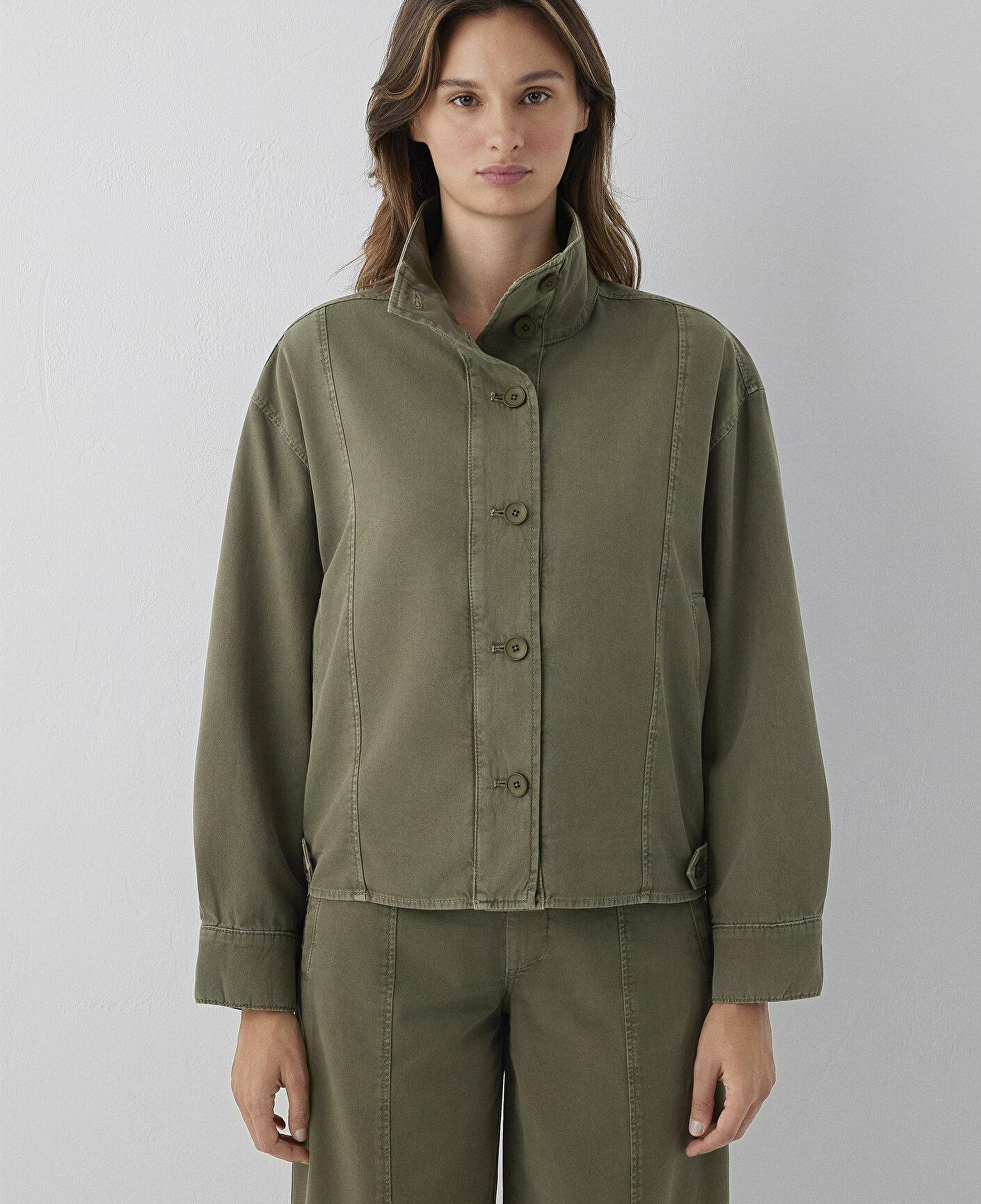 Mavi Yeşil Ceket Oversize / Geniş Kesim 1110922-71545