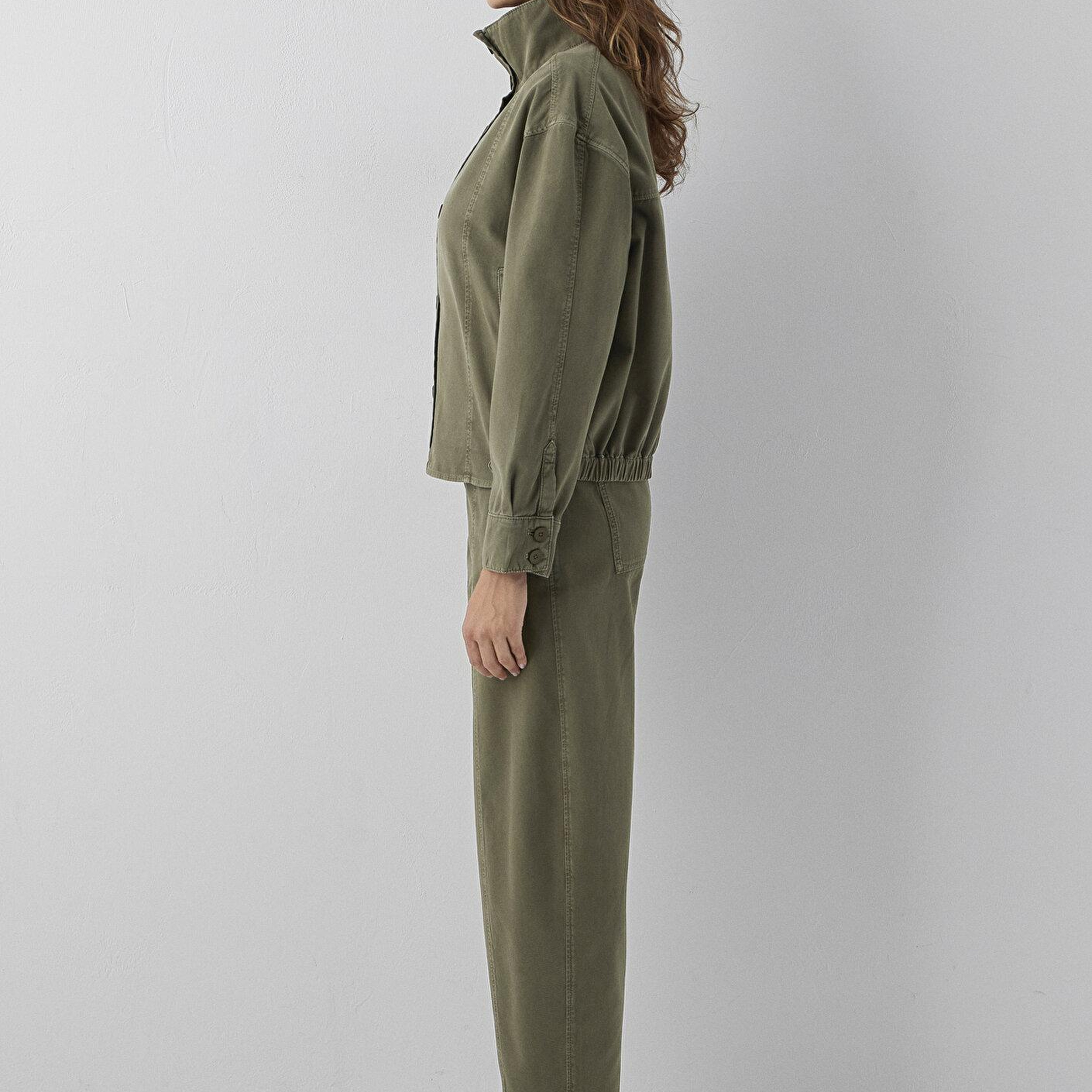 Mavi Yeşil Ceket Oversize / Geniş Kesim 1110922-71545