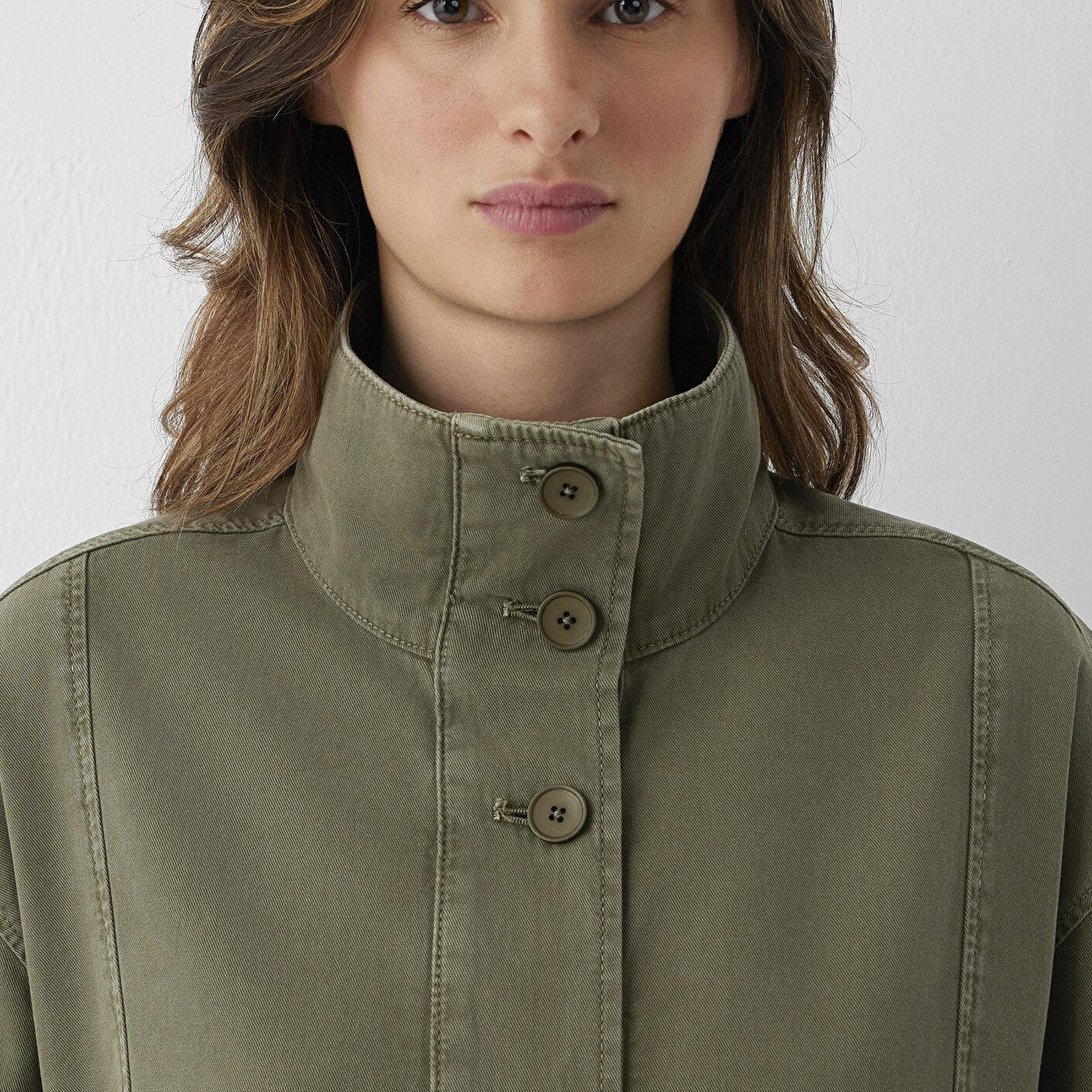 Mavi Yeşil Ceket Oversize / Geniş Kesim 1110922-71545