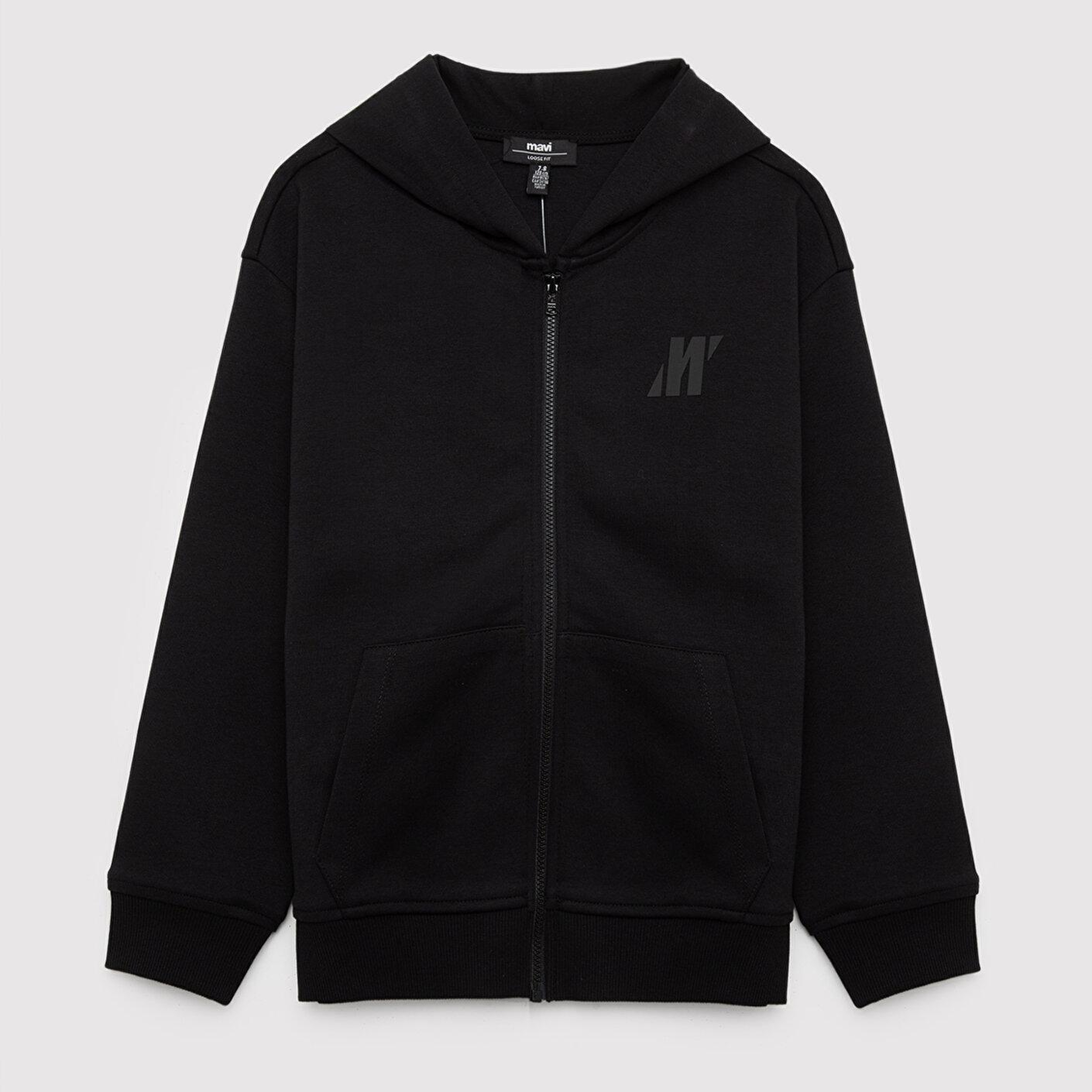 Mavi Kapüşonlu Siyah Sweatshirt 6S10217-900