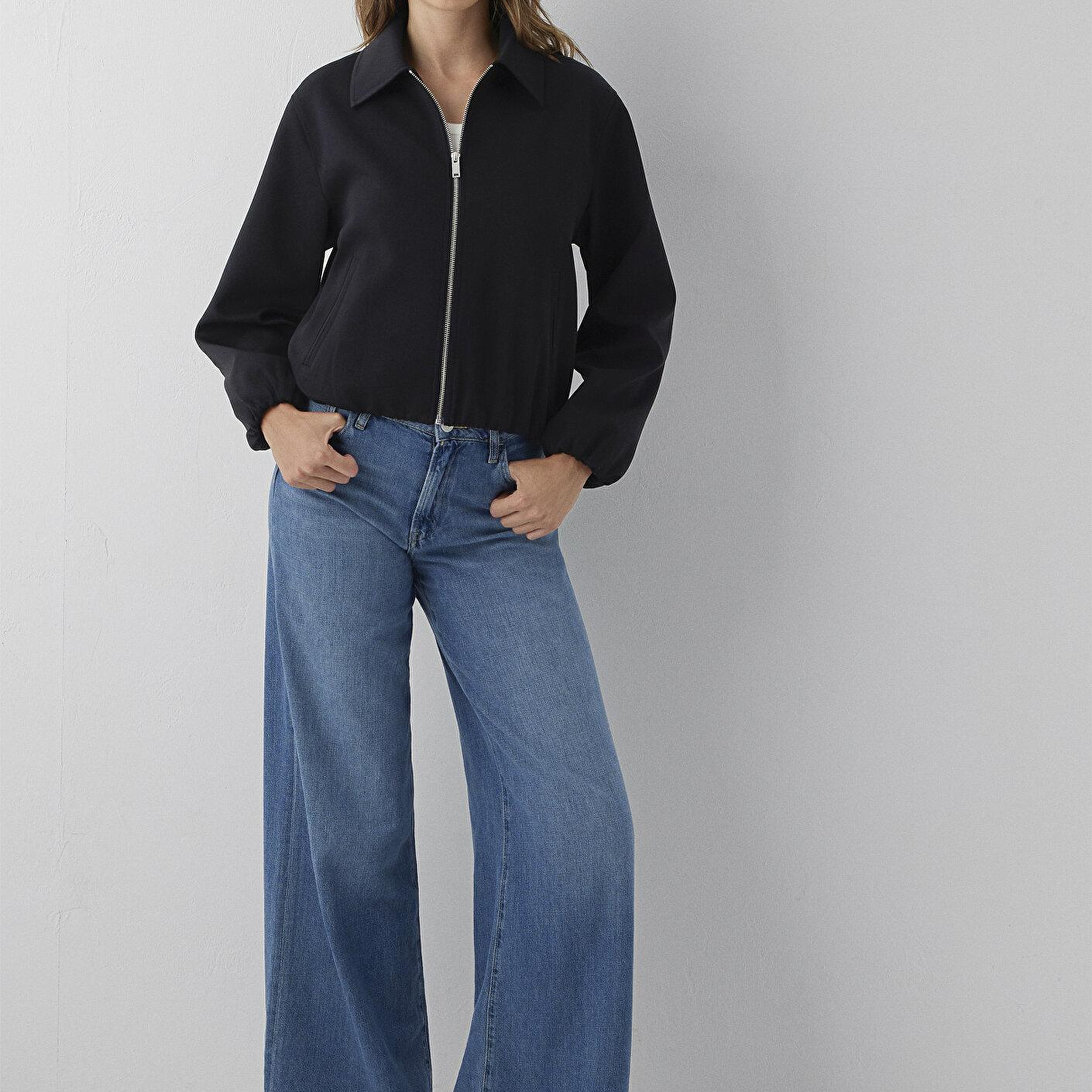 Mavi Siyah Ceket Loose Fit / Bol Rahat Kesim 1110919-900