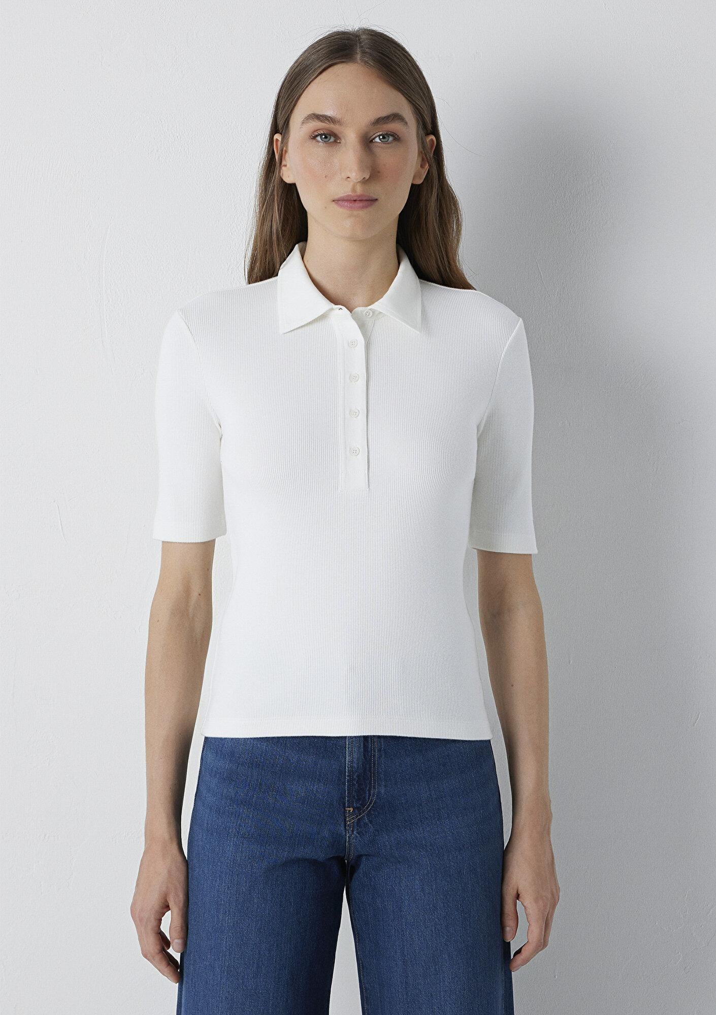 Mavi Ekru Polo Tişört Slim Fit / Dar Kesim 1614367-80194