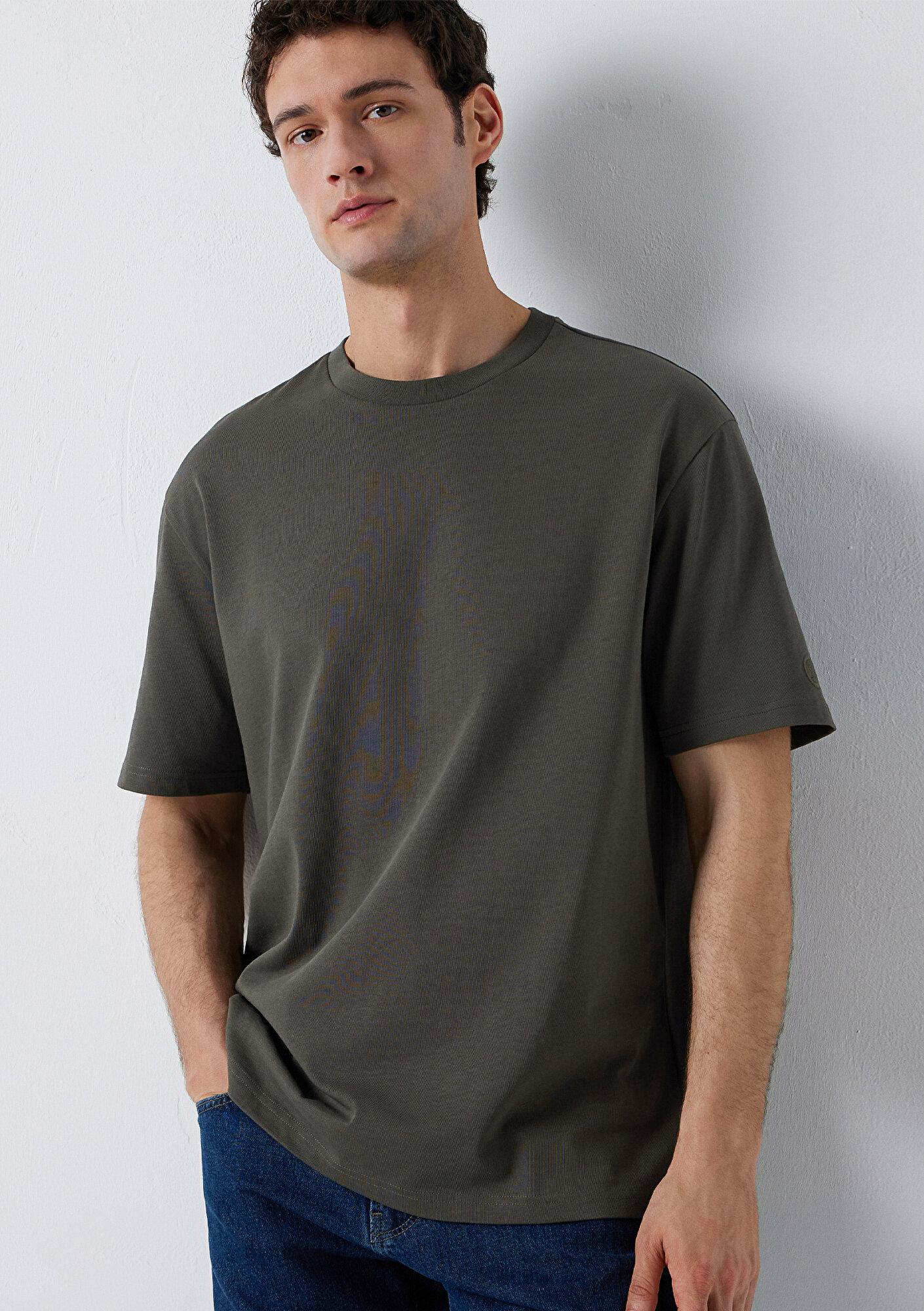 Mavi Haki Basic Tişört Loose Fit / Bol Rahat Kesim 0611924-71553