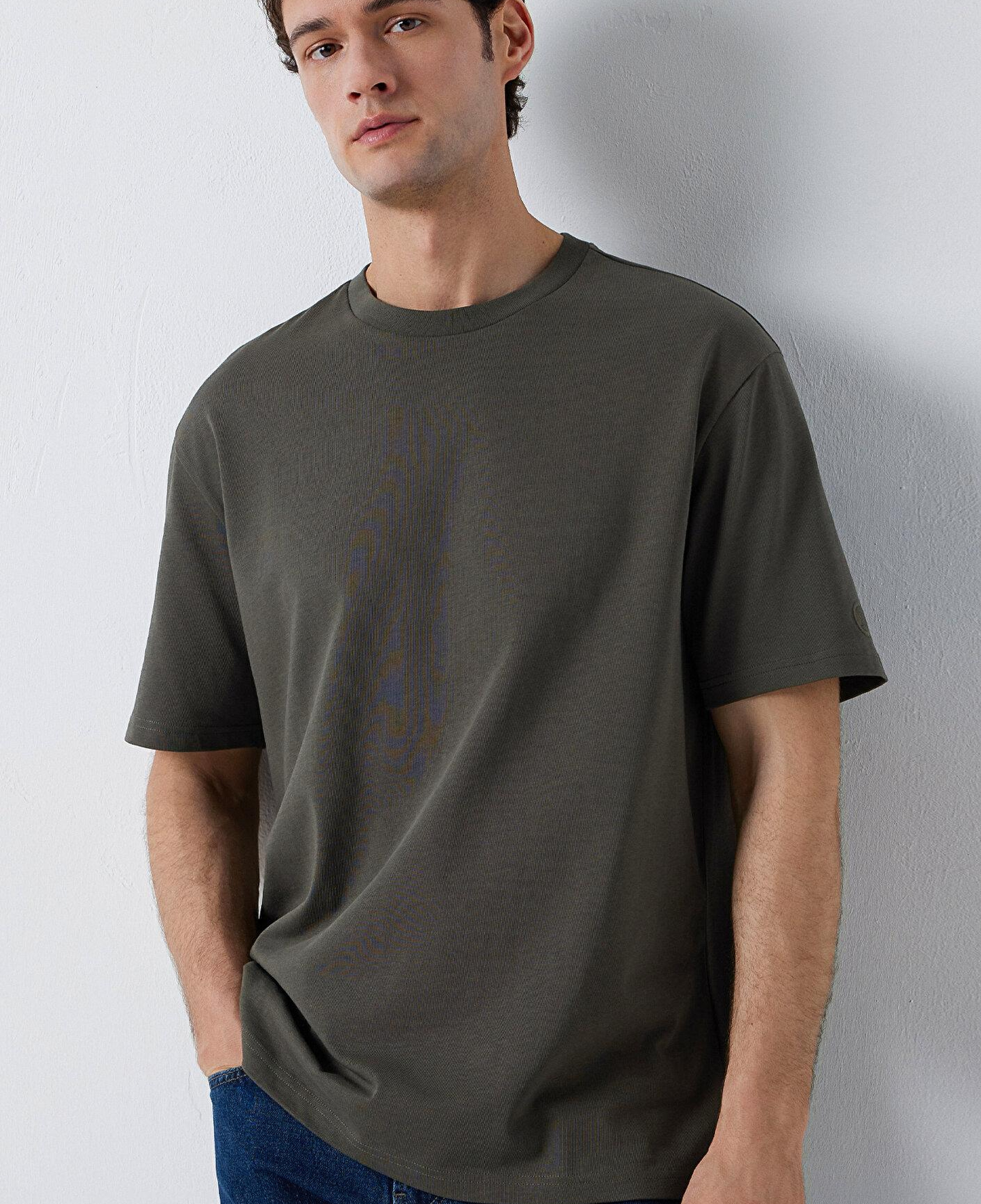 Mavi Haki Basic Tişört Loose Fit / Bol Rahat Kesim 0611924-71553