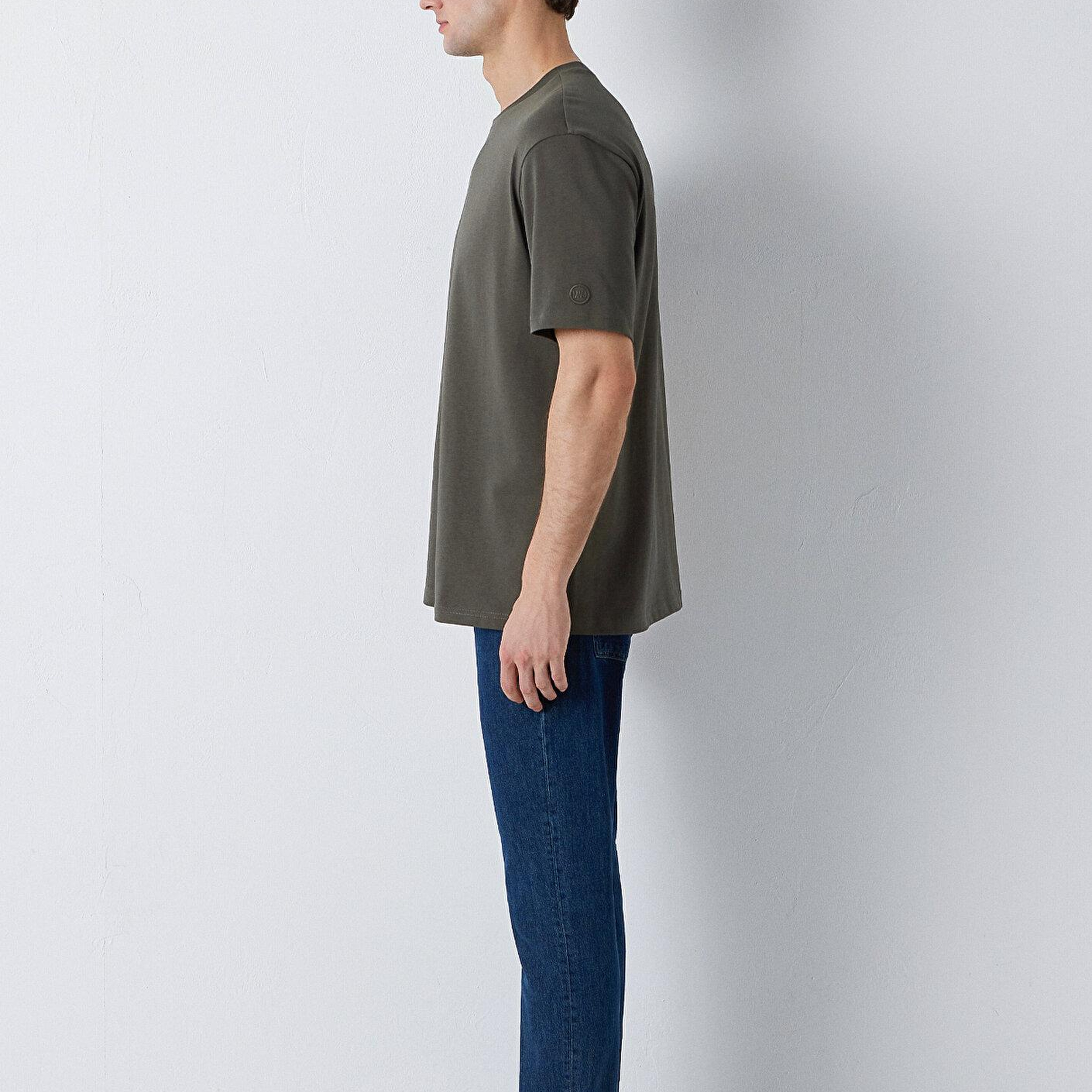 Mavi Haki Basic Tişört Loose Fit / Bol Rahat Kesim 0611924-71553