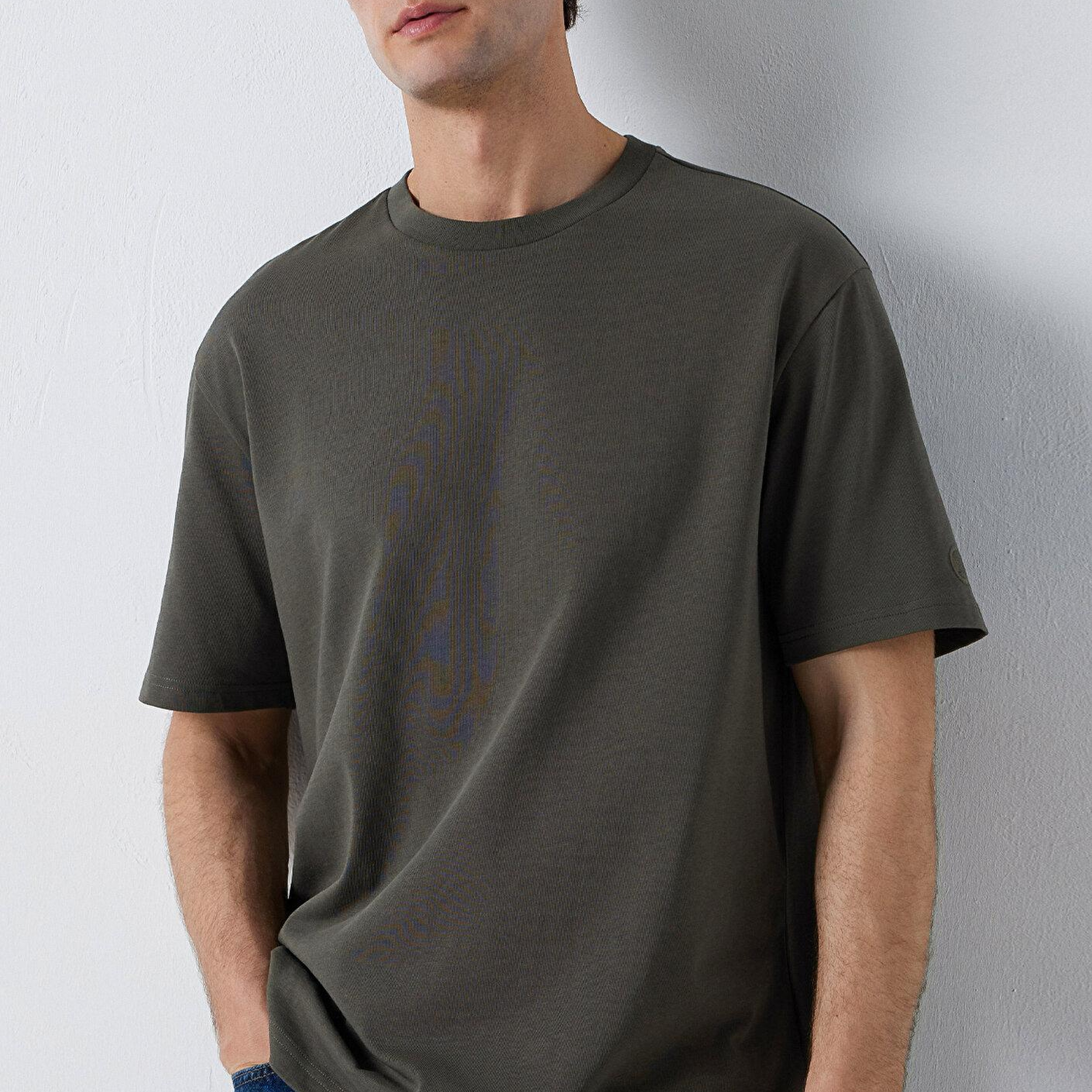 Mavi Haki Basic Tişört Loose Fit / Bol Rahat Kesim 0611924-71553