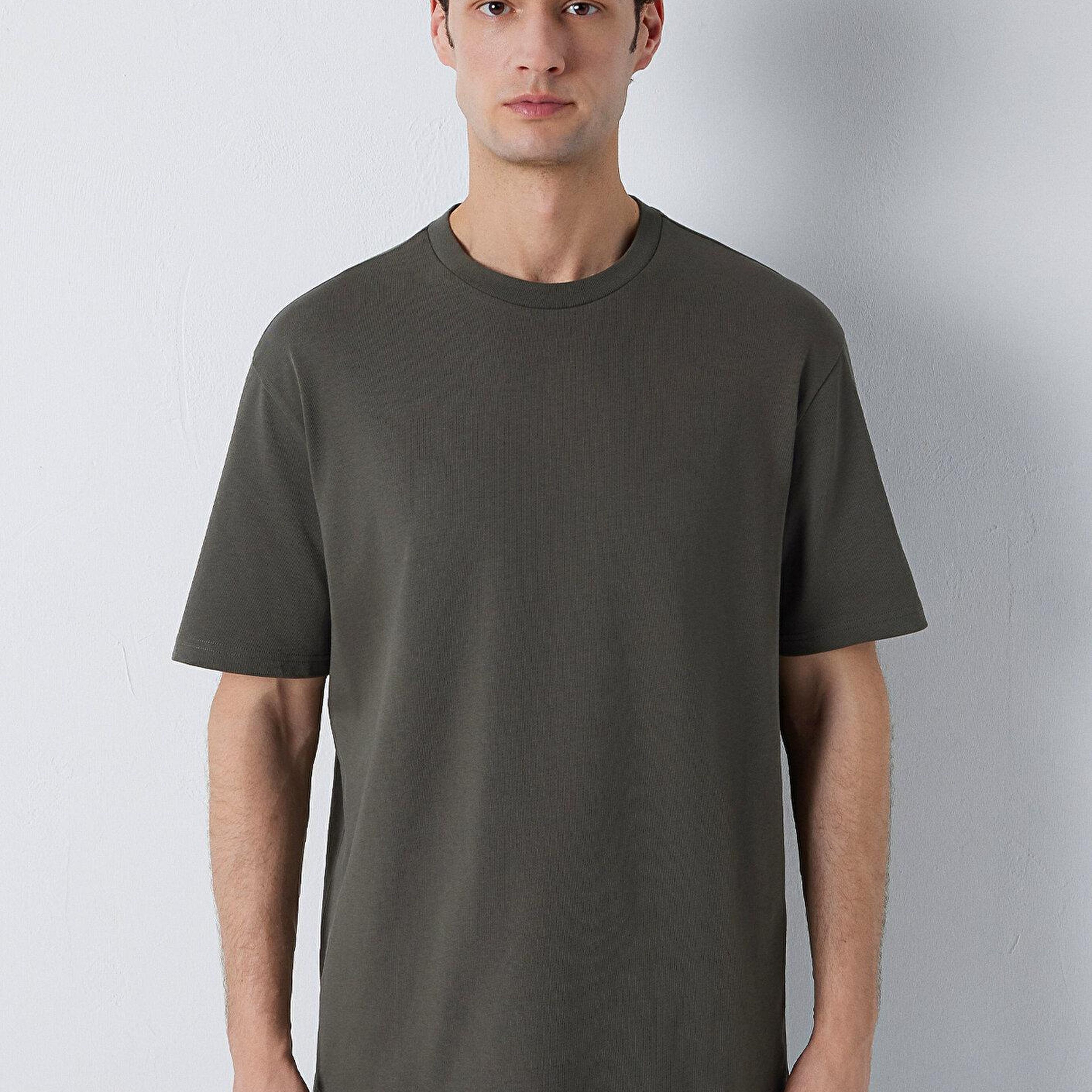 Mavi Haki Basic Tişört Loose Fit / Bol Rahat Kesim 0611924-71553