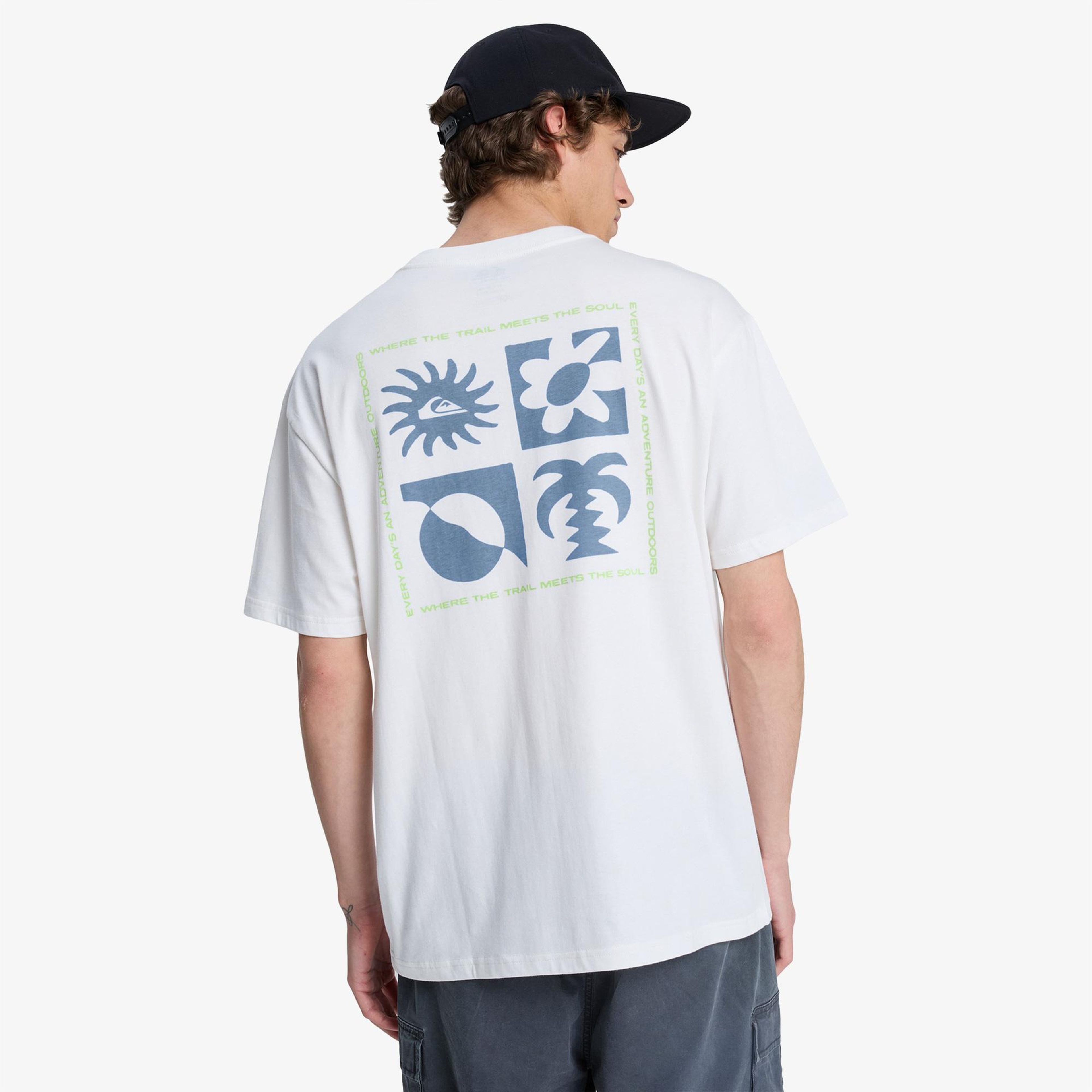 Quiksilver Evo Blossom Of Erkek Beyaz Günlük T-Shirt