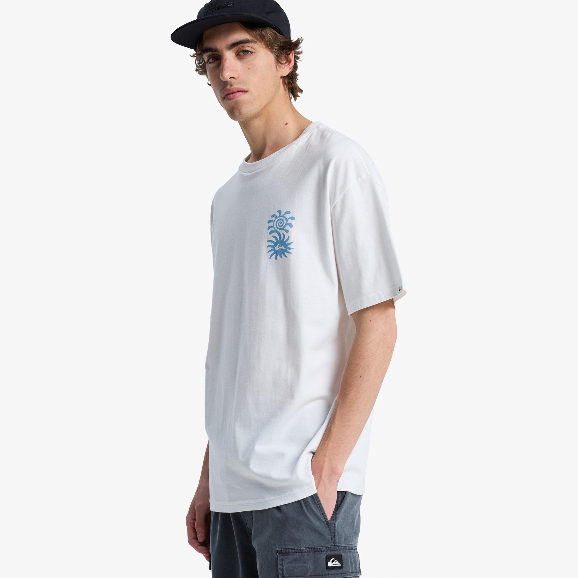Quiksilver Evo Blossom Of Erkek Beyaz Günlük T-Shirt