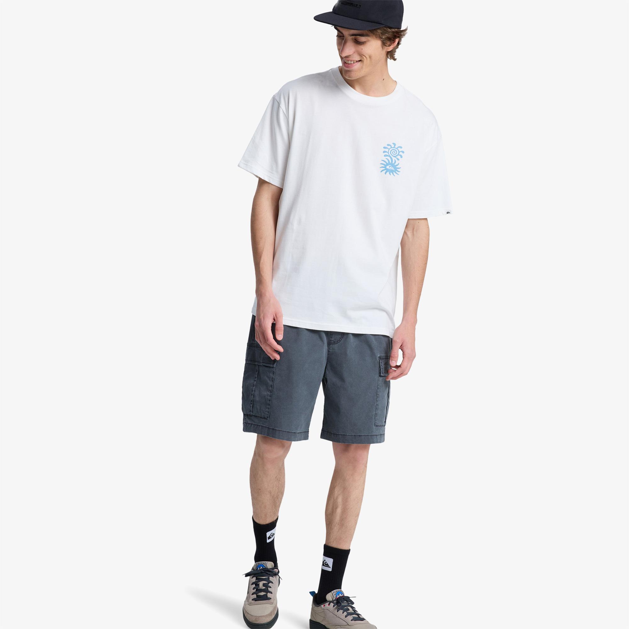 Quiksilver Evo Blossom Of Erkek Beyaz Günlük T-Shirt