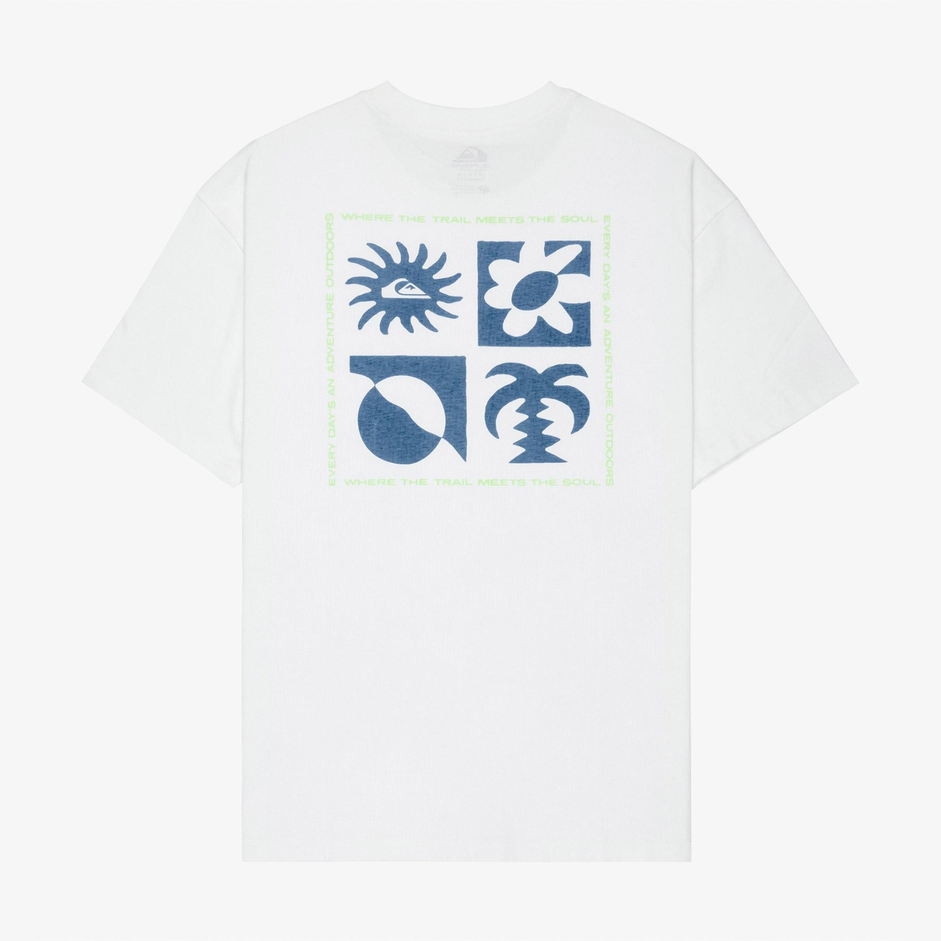 Quiksilver Evo Blossom Of Erkek Beyaz Günlük T-Shirt