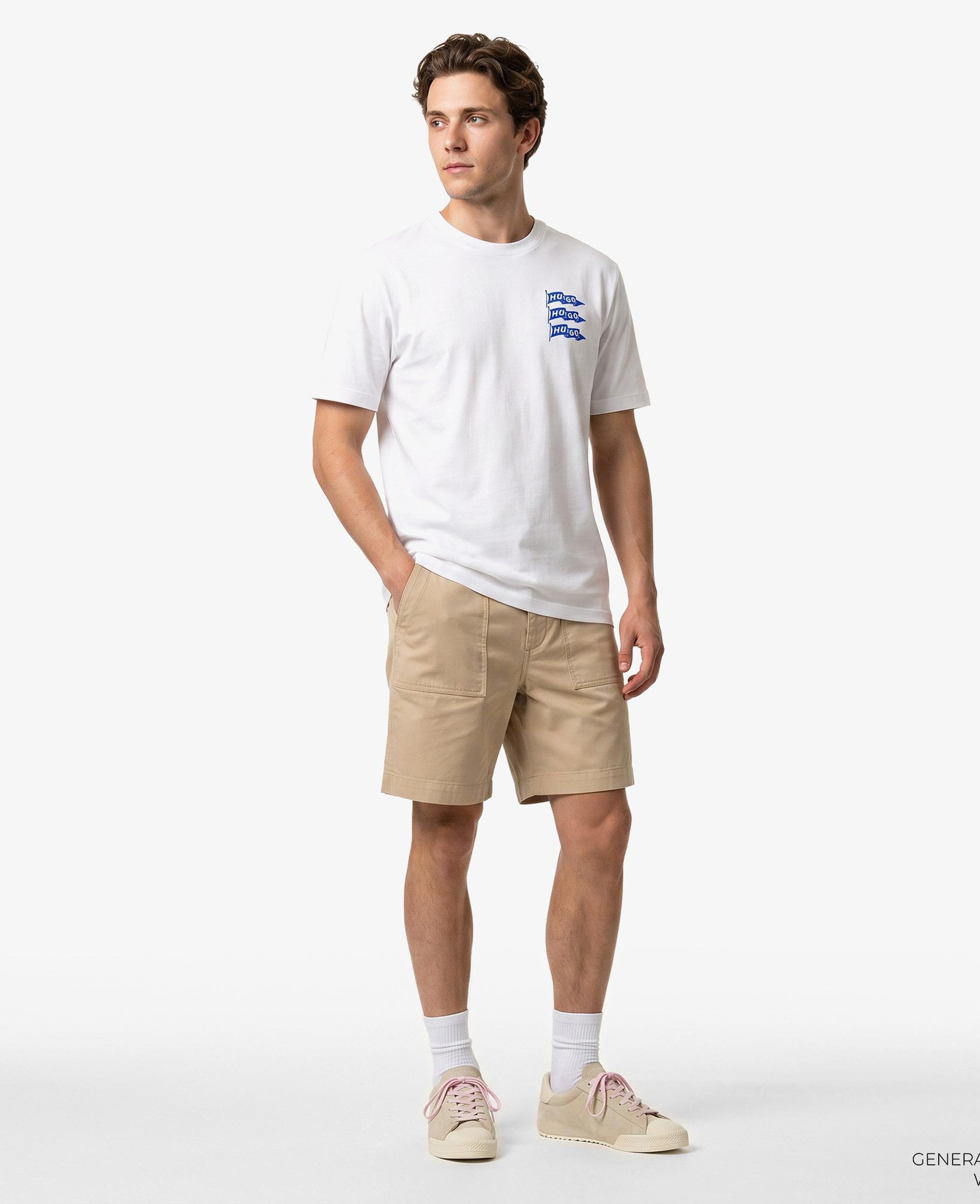 Hugo Nalien Erkek Beyaz T-Shirt