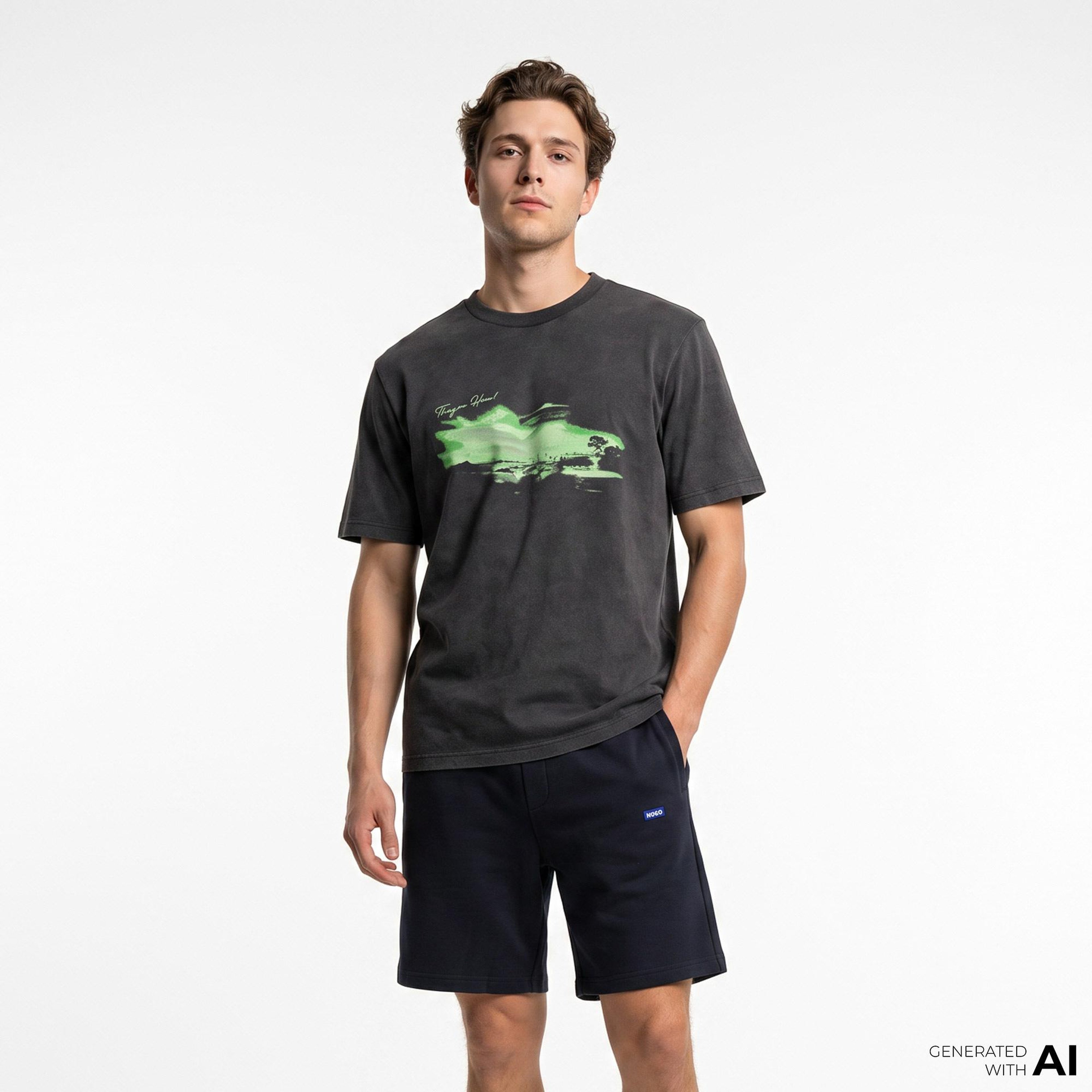 Hugo Nextralio Erkek Siyah T-Shirt