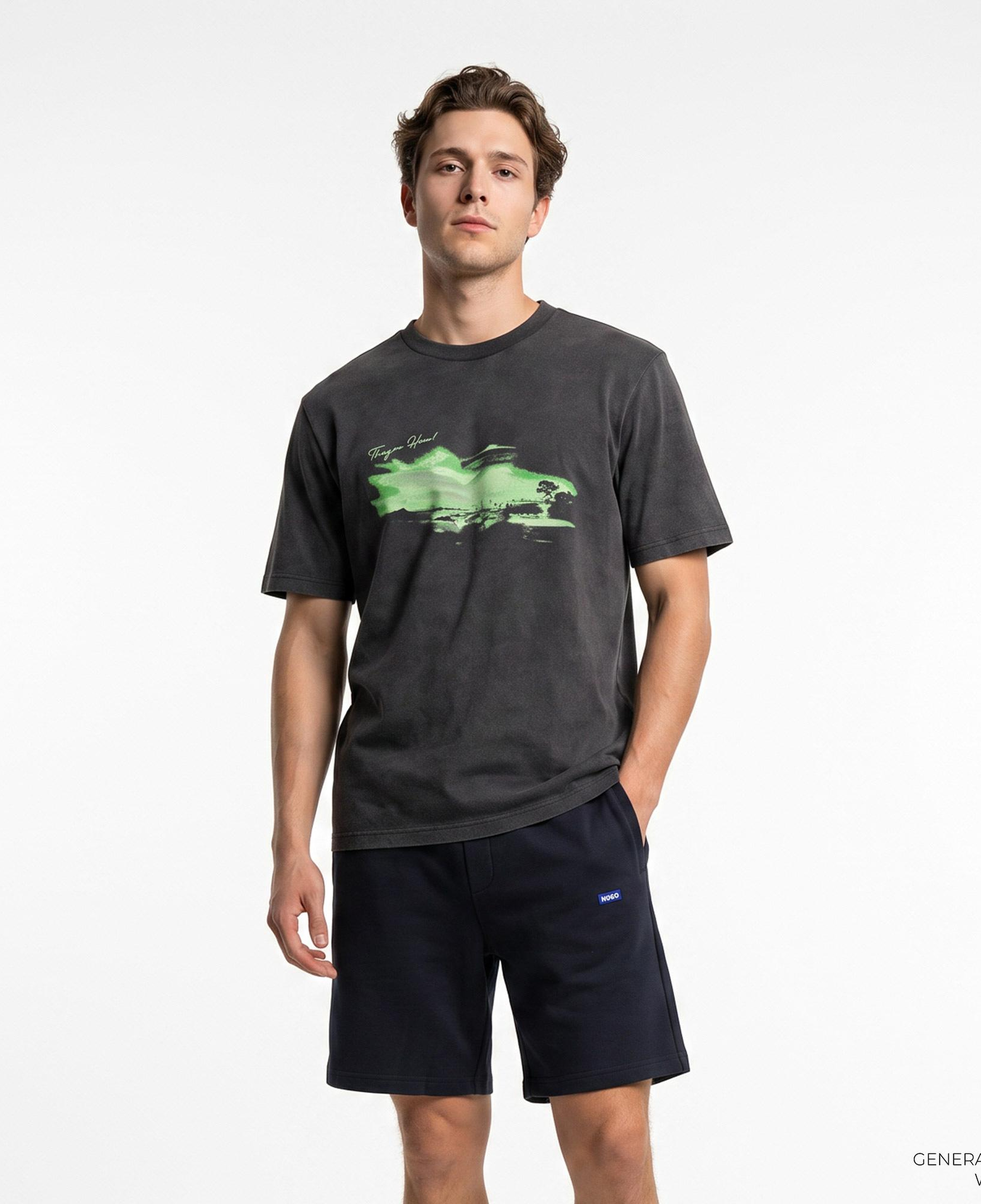 Hugo Nextralio Erkek Siyah T-Shirt