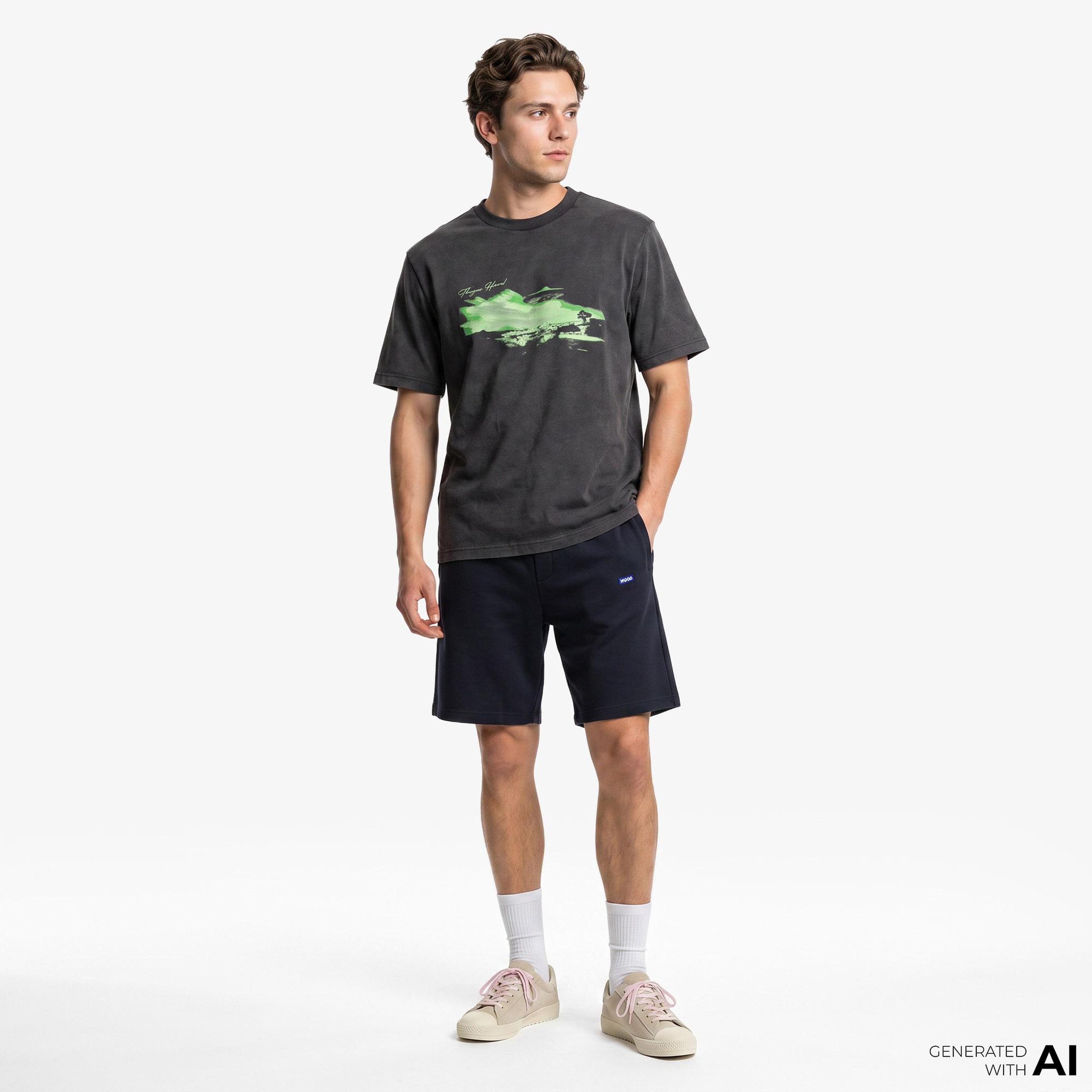 Hugo Nextralio Erkek Siyah T-Shirt