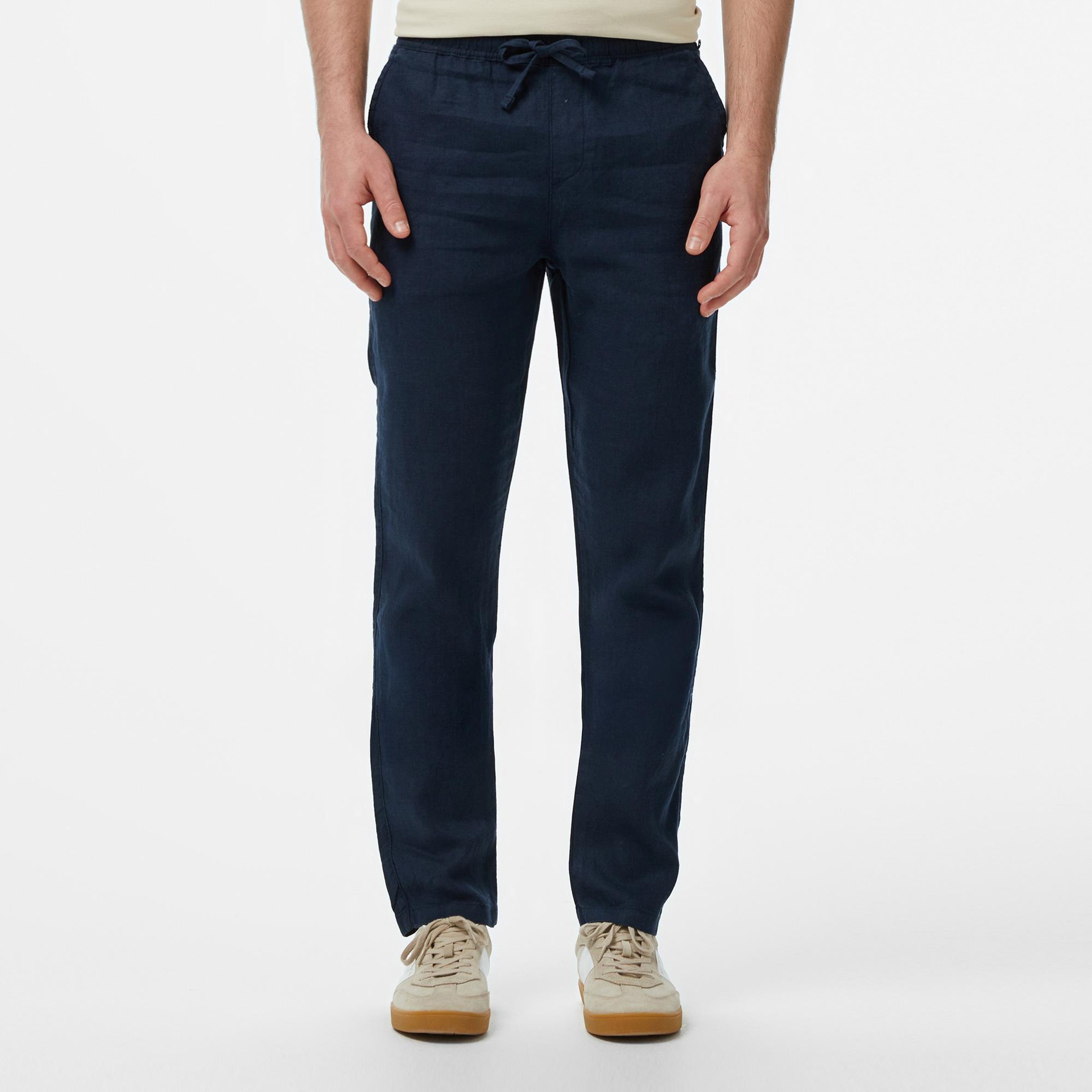 Nautica Erkek Lacivert Keten Jogger Pantolon