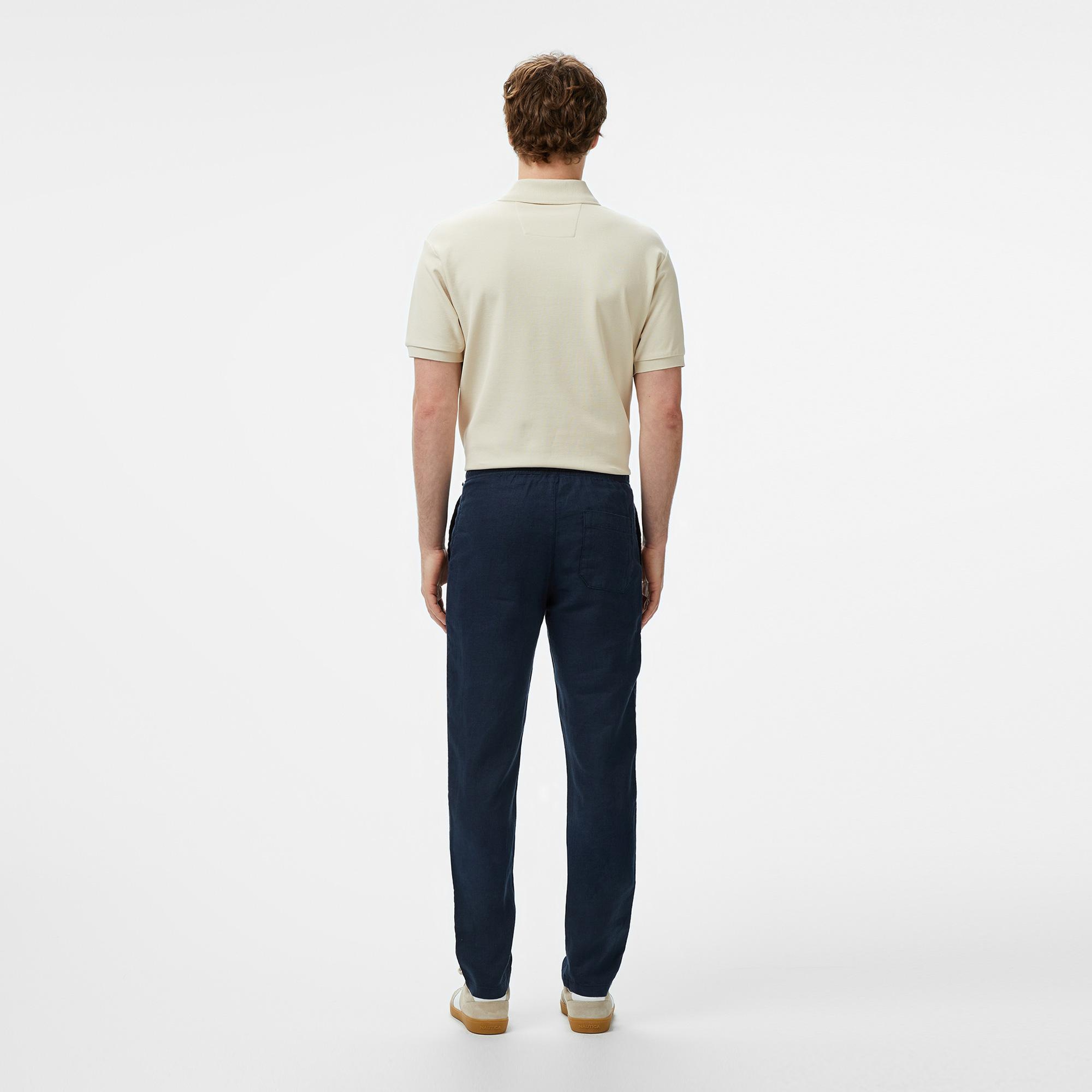 Nautica Erkek Lacivert Keten Jogger Pantolon
