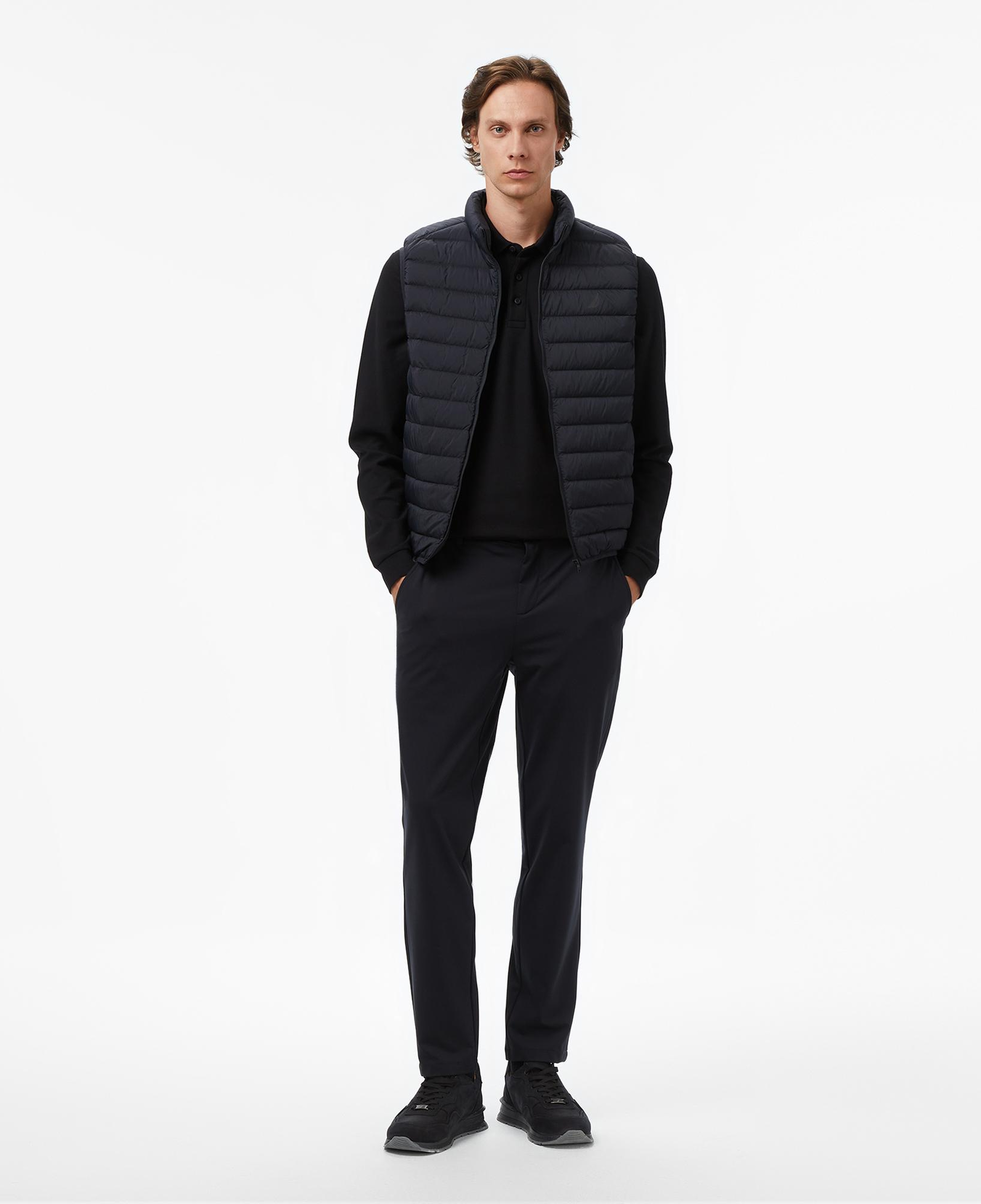 Nautica Erkek Siyah Regular Fit Su İtici Kaz Tüyü Yelek