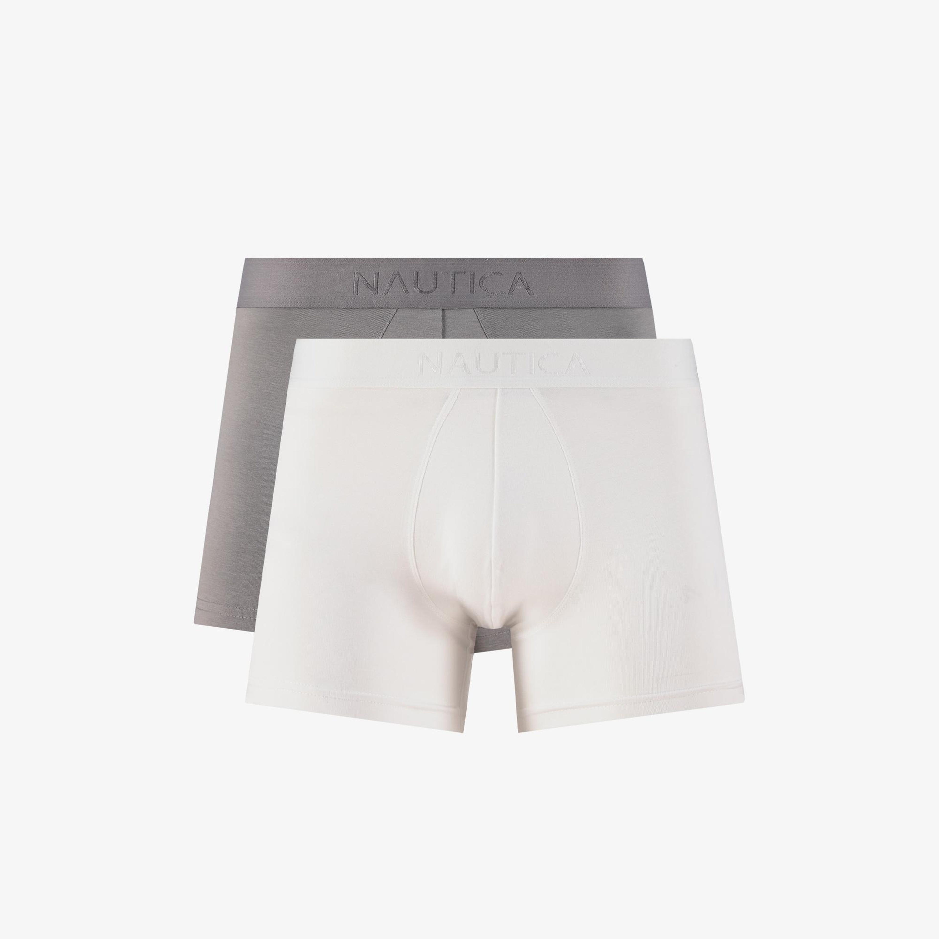 Nautica Erkek Gri Standart Fit 2'li Modal Karışımlı Boxer
