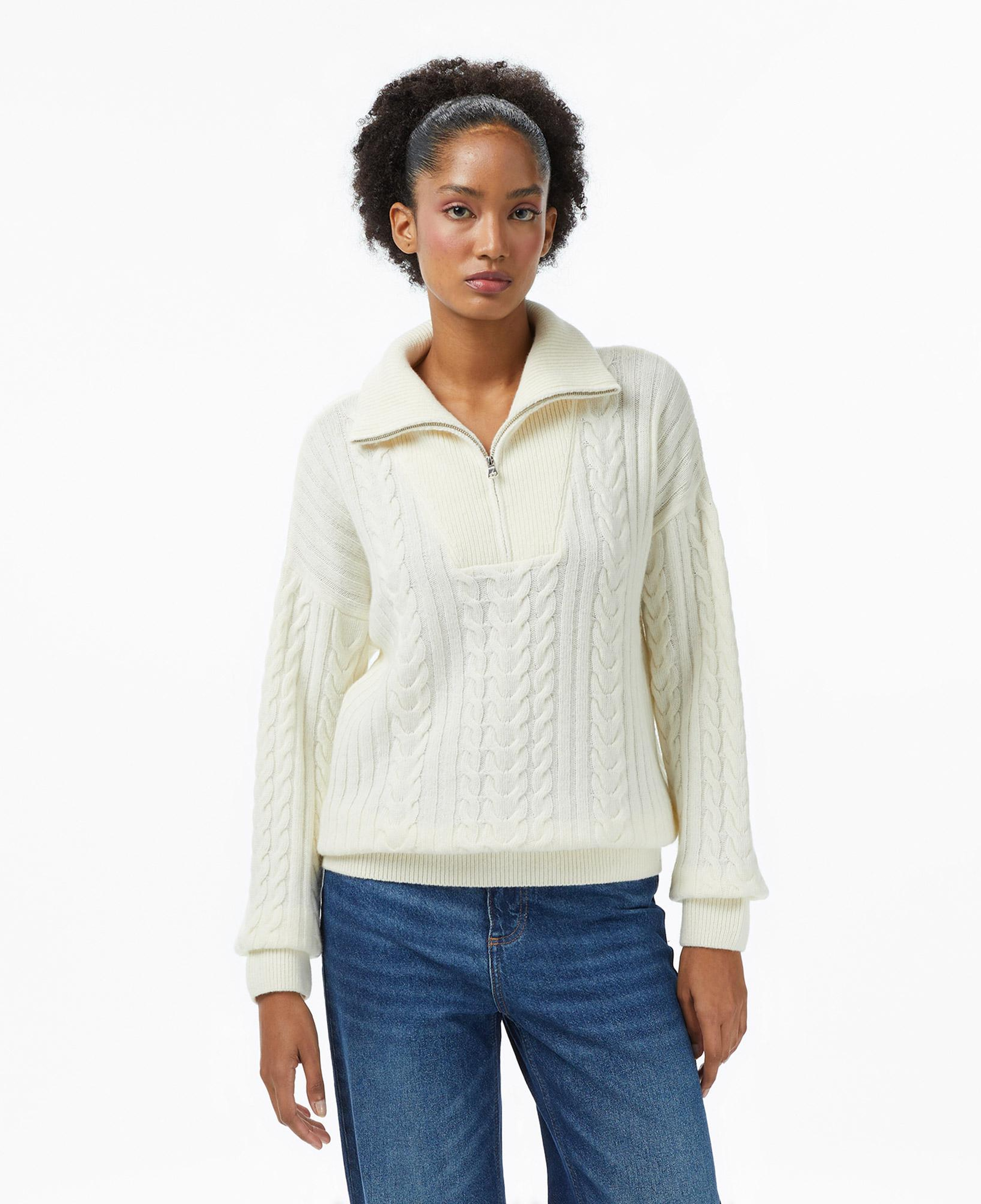 Nautica Kadın Krem Regular Fit Kazak