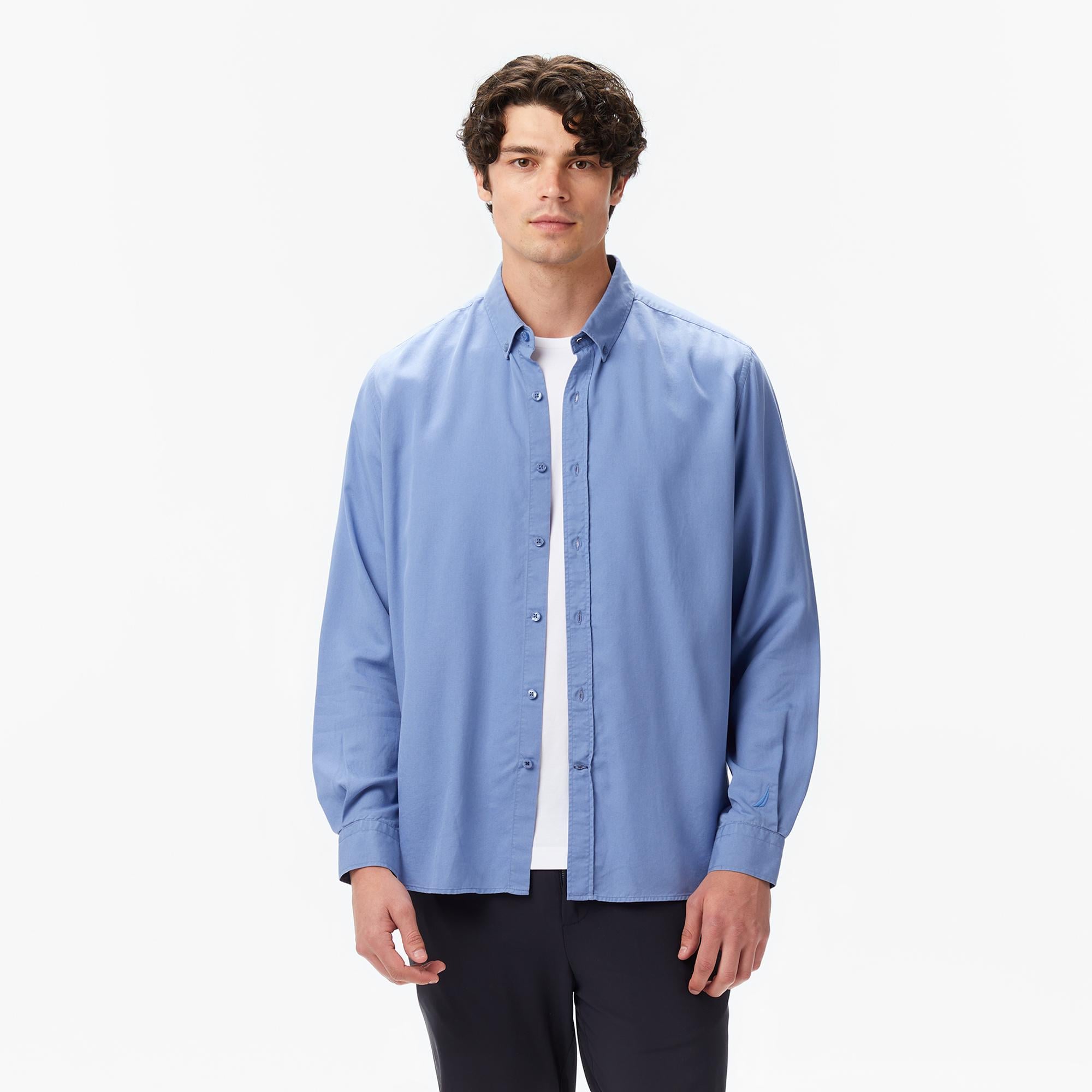 Nautica Erkek Mavi Classic Fit Gömlek