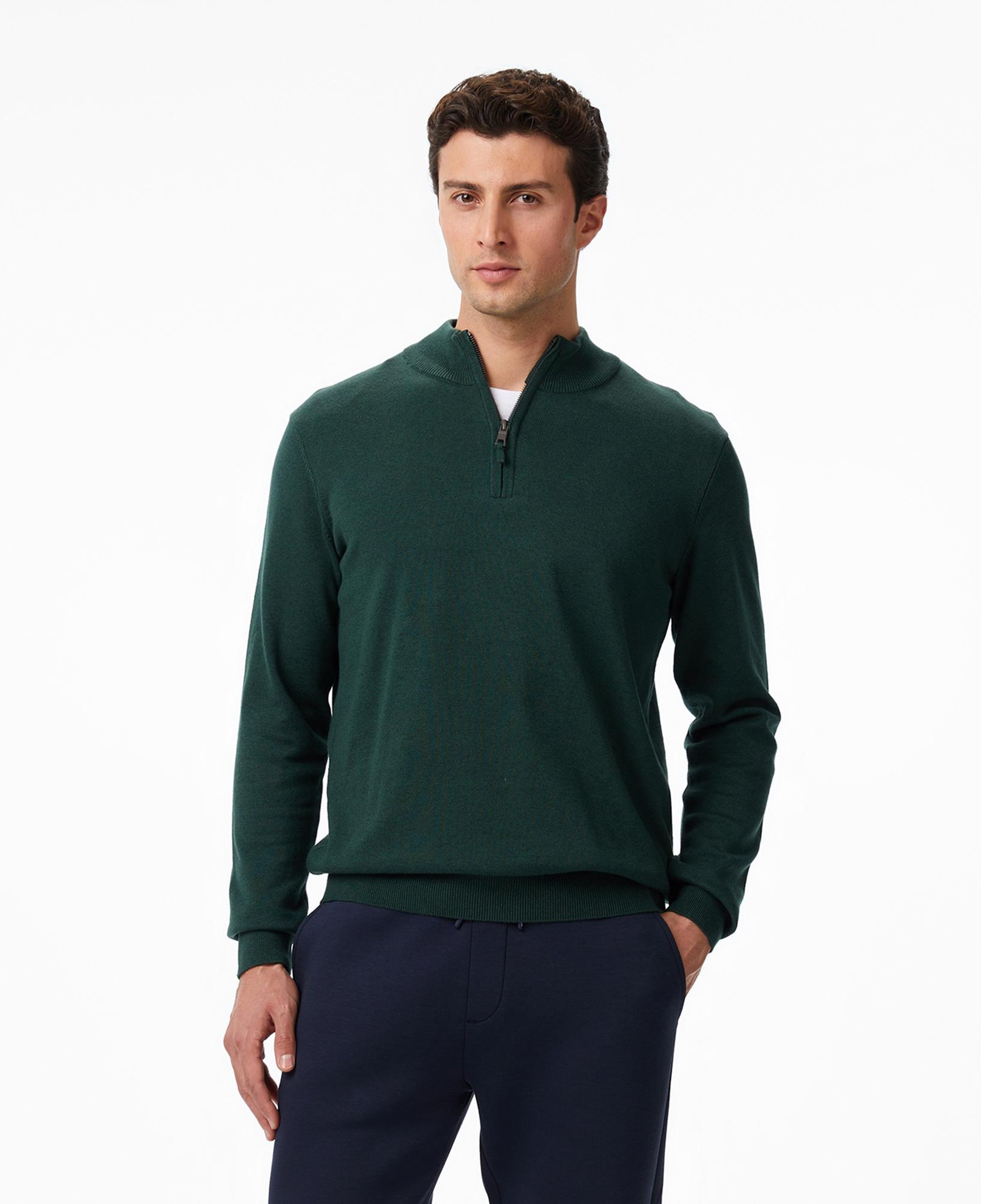Nautica Erkek Yeşil Classic Fit Kazak